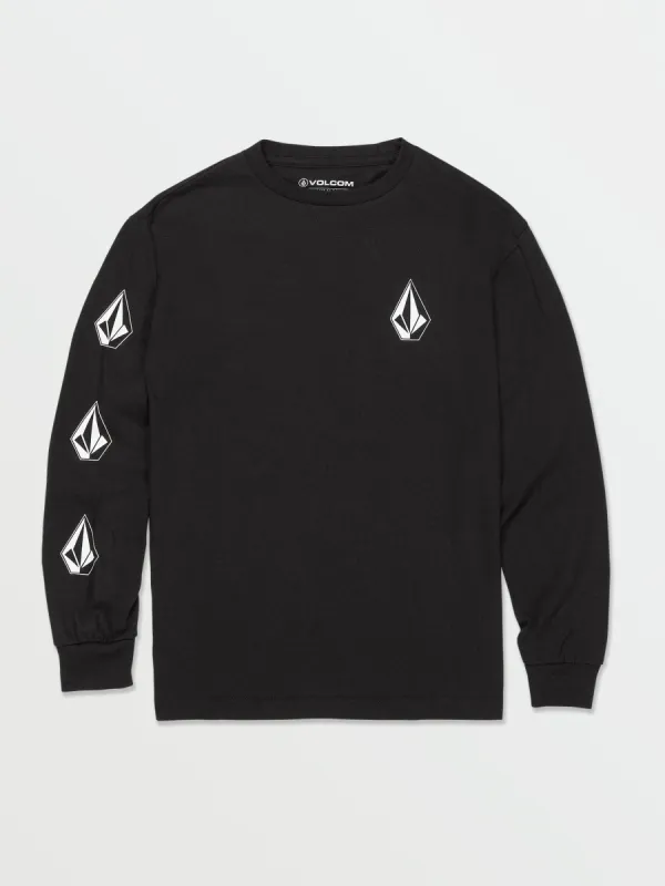 Big Boys Iconic Stone Long Sleeve Tee - Black sold by Volcom