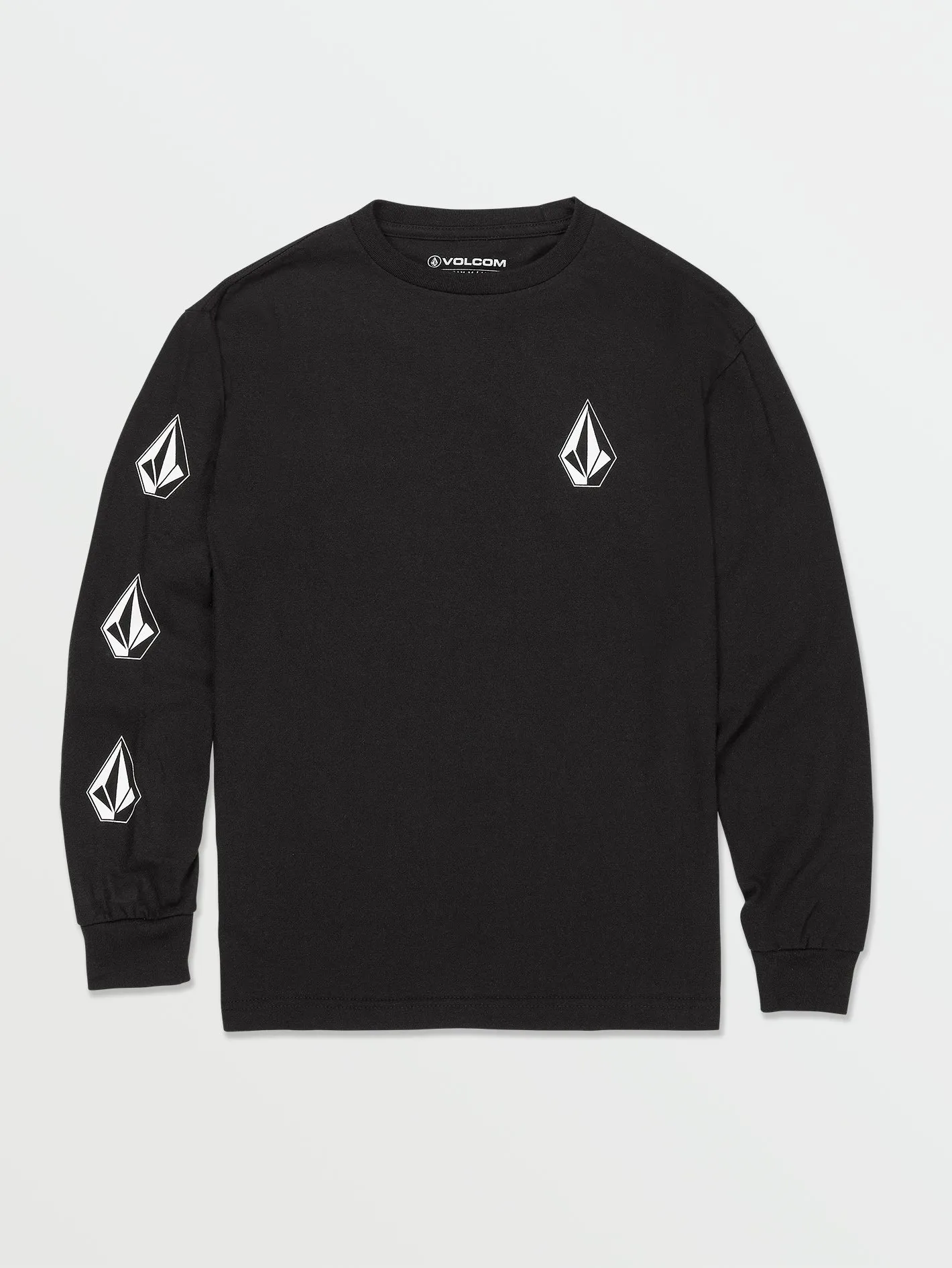 Big Boys Iconic Stone Long Sleeve Tee - Black sold by Volcom