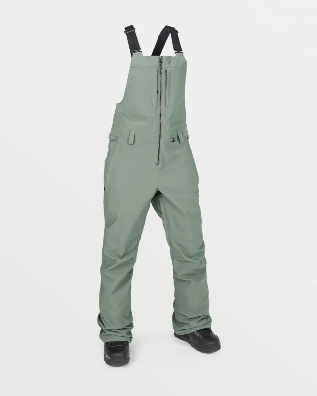 Womens Swift Bib Overalls - Lichen Green sold by Volcom