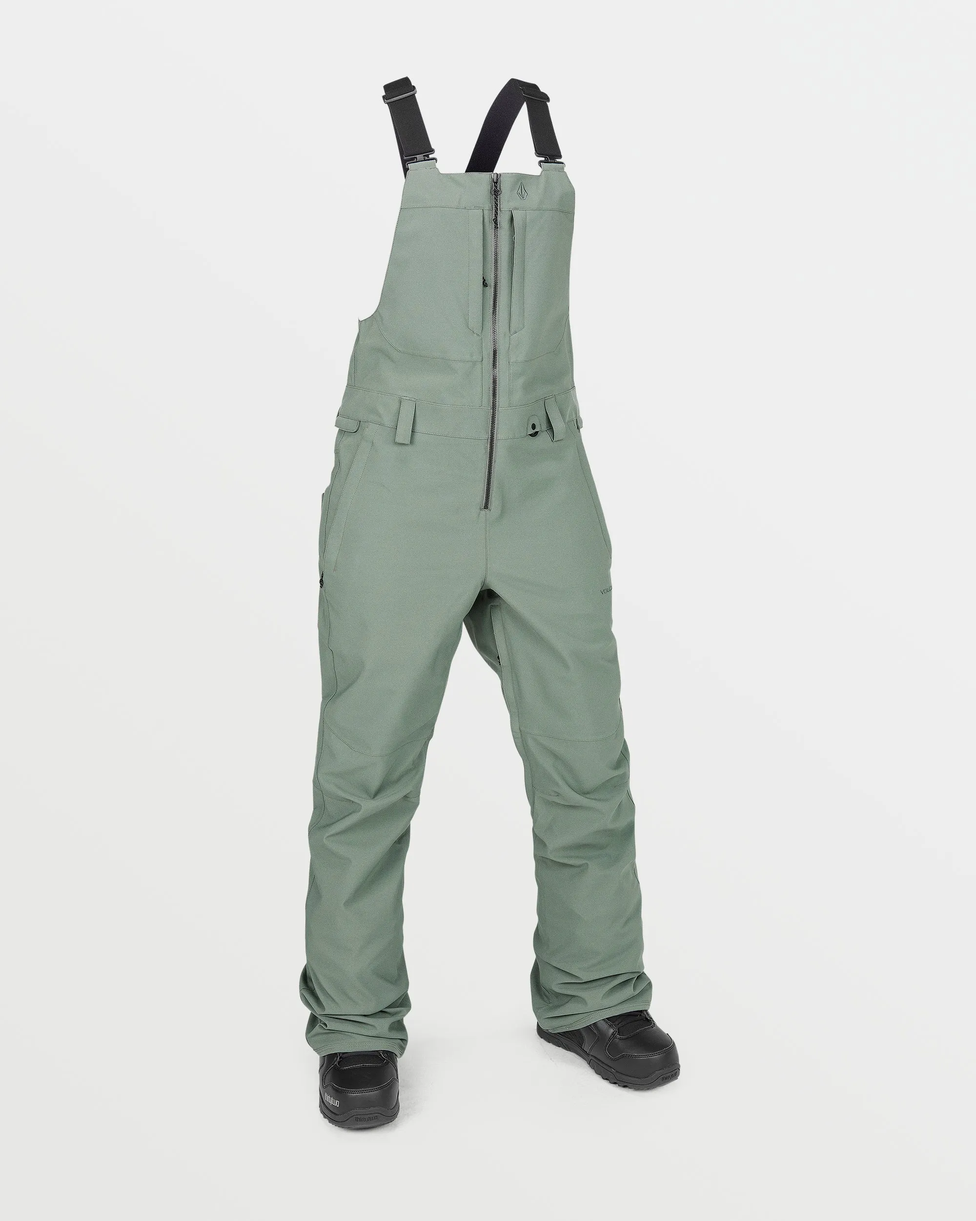 Womens Swift Bib Overalls - Lichen Green sold by Volcom