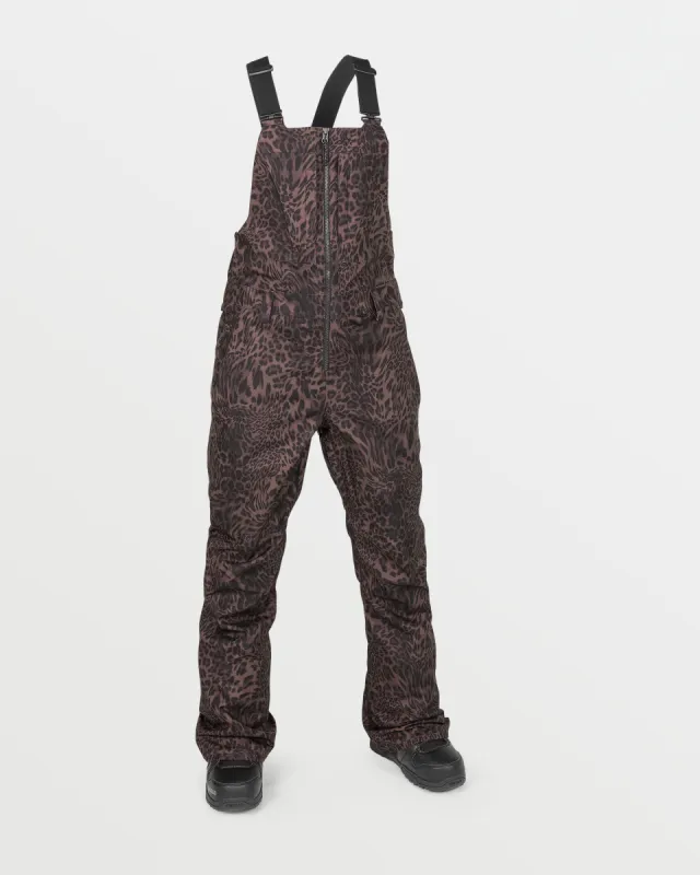 Womens Swift Bib Overalls - Leopard sold by Volcom
