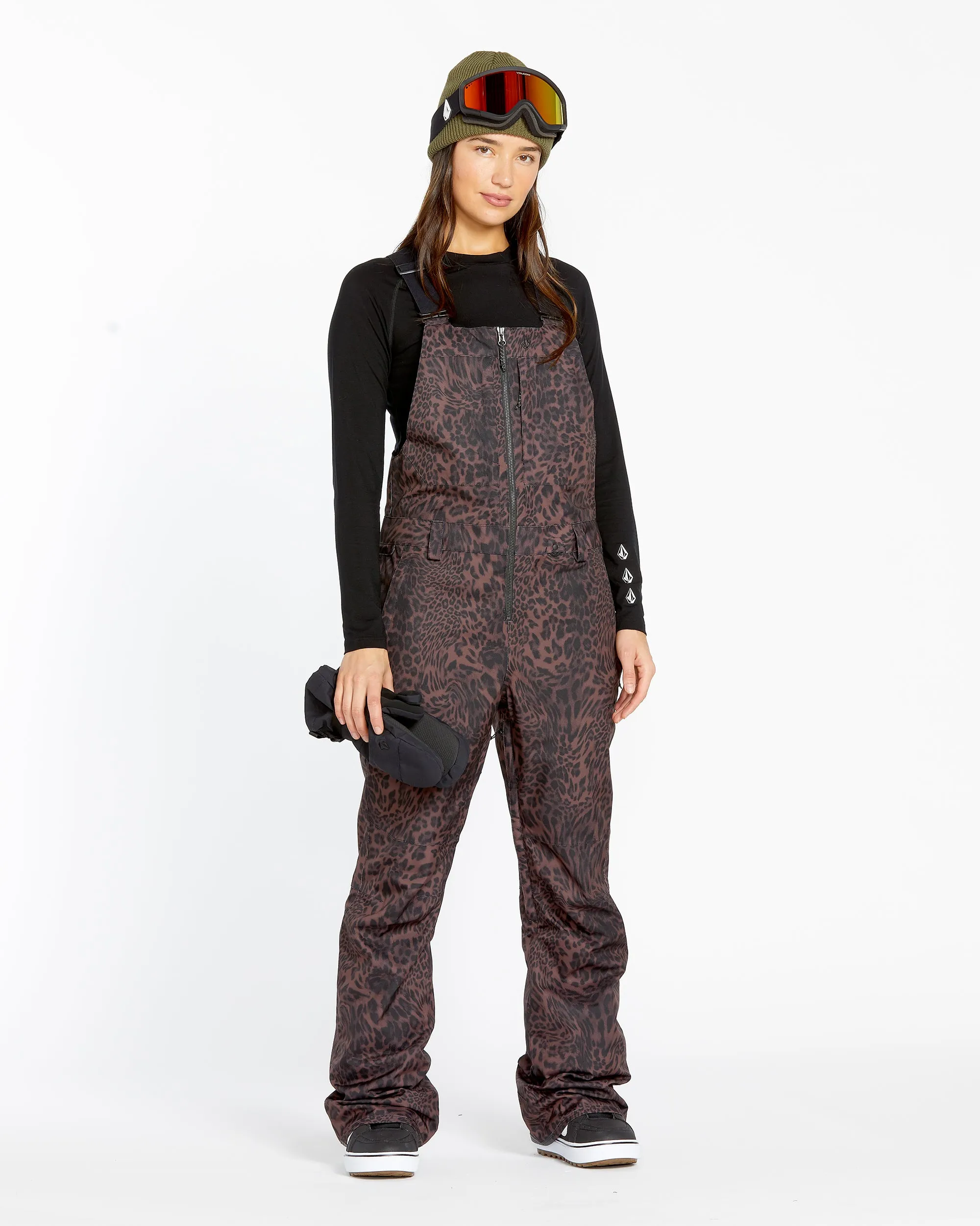 Womens Swift Bib Overalls - Leopard sold by Volcom product image thumbnail 4