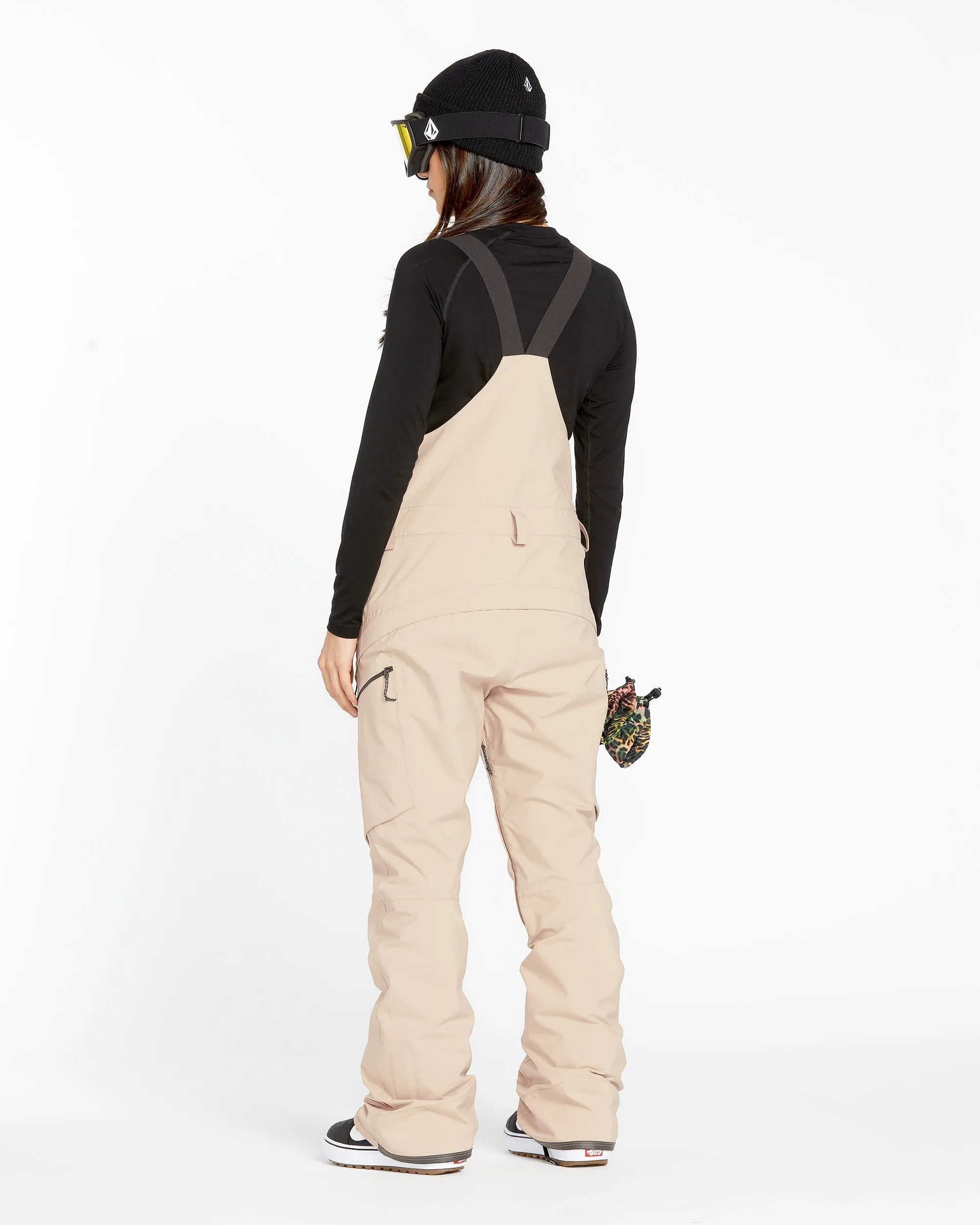 Womens Elm Stretch Gore Bib Overalls - Sand sold by Volcom product image thumbnail 4