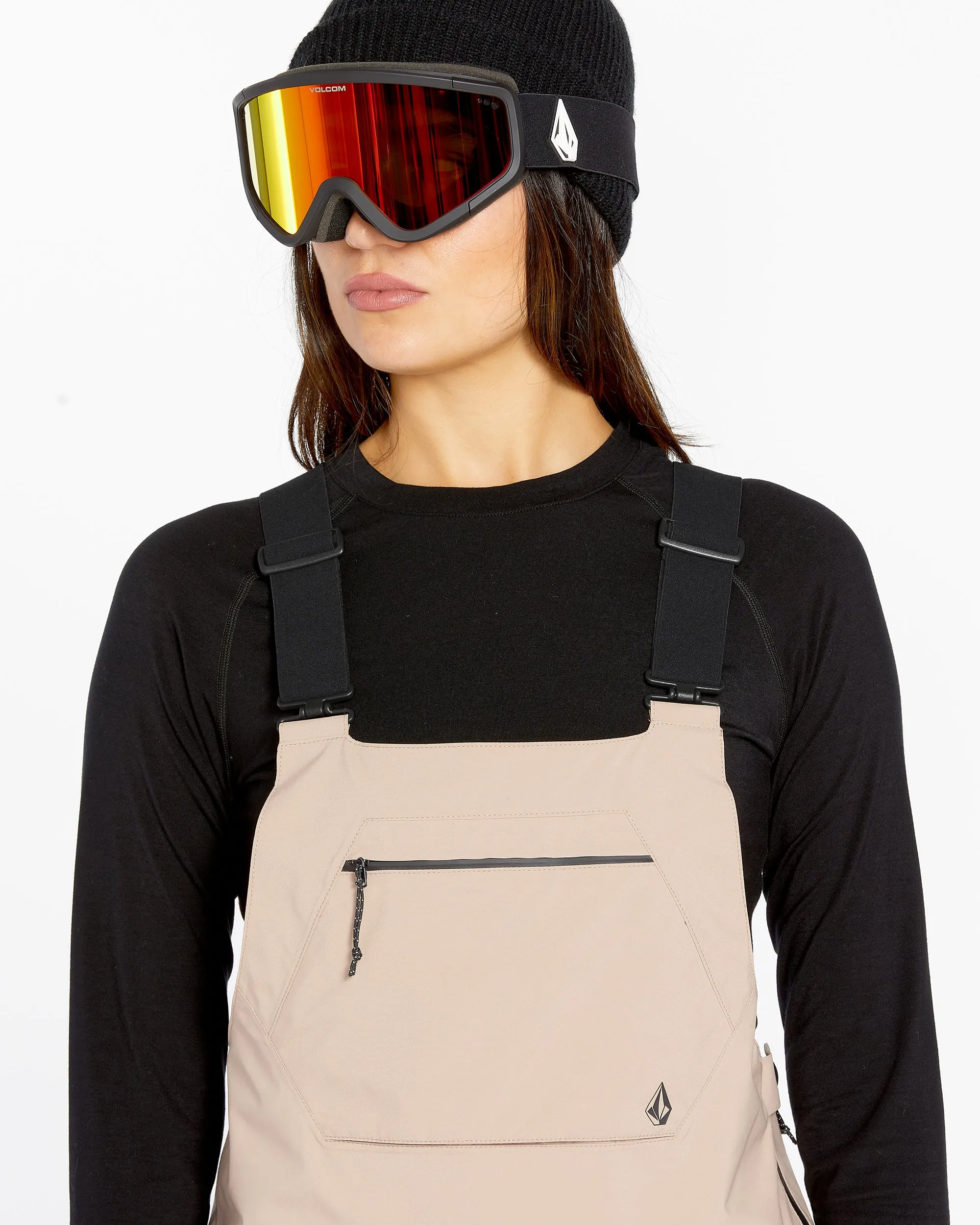 Womens Elm Stretch Gore Bib Overalls - Sand sold by Volcom product image thumbnail 5