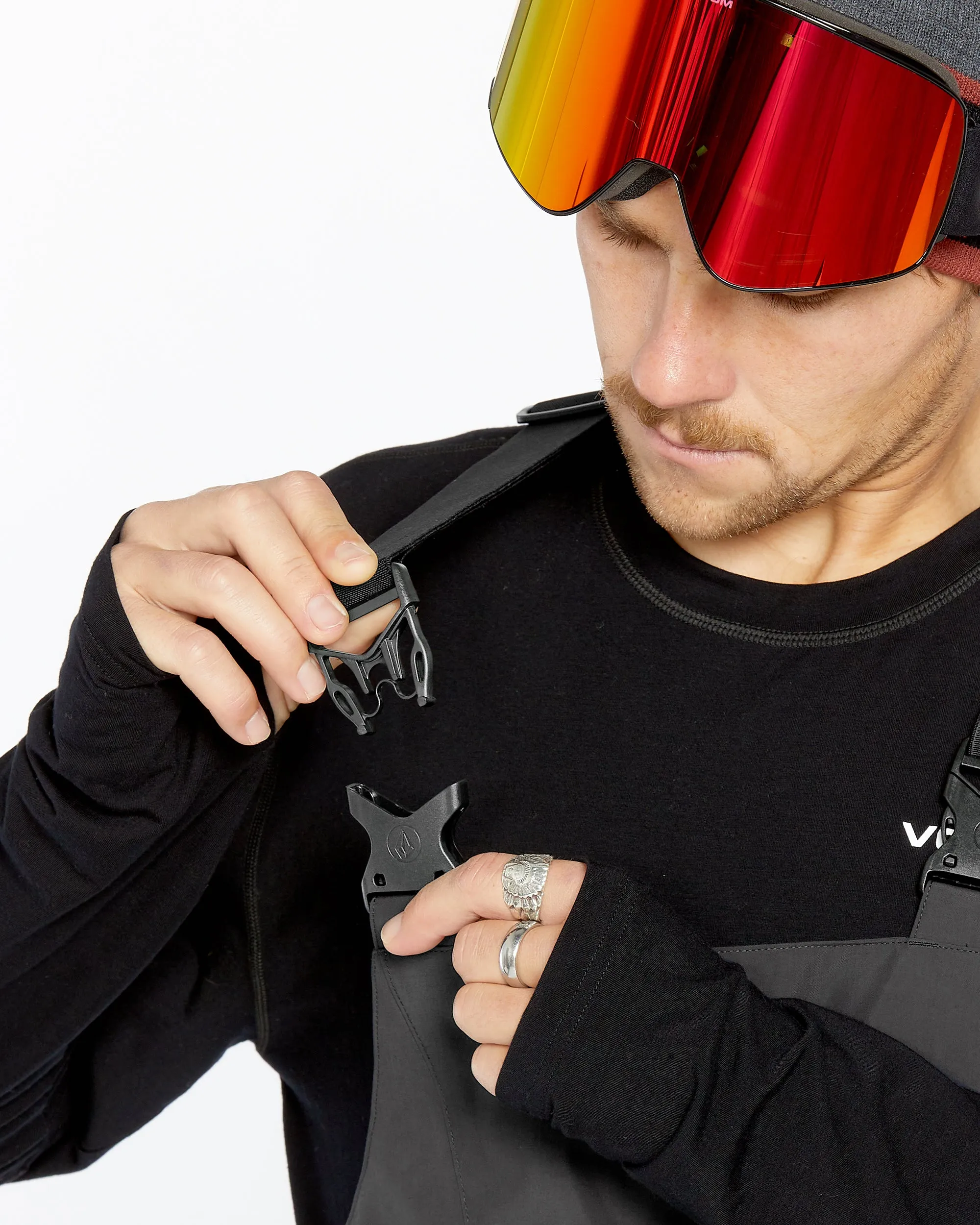 Mens V.Co Sparta Bib Overalls - Black sold by Volcom product image thumbnail 4