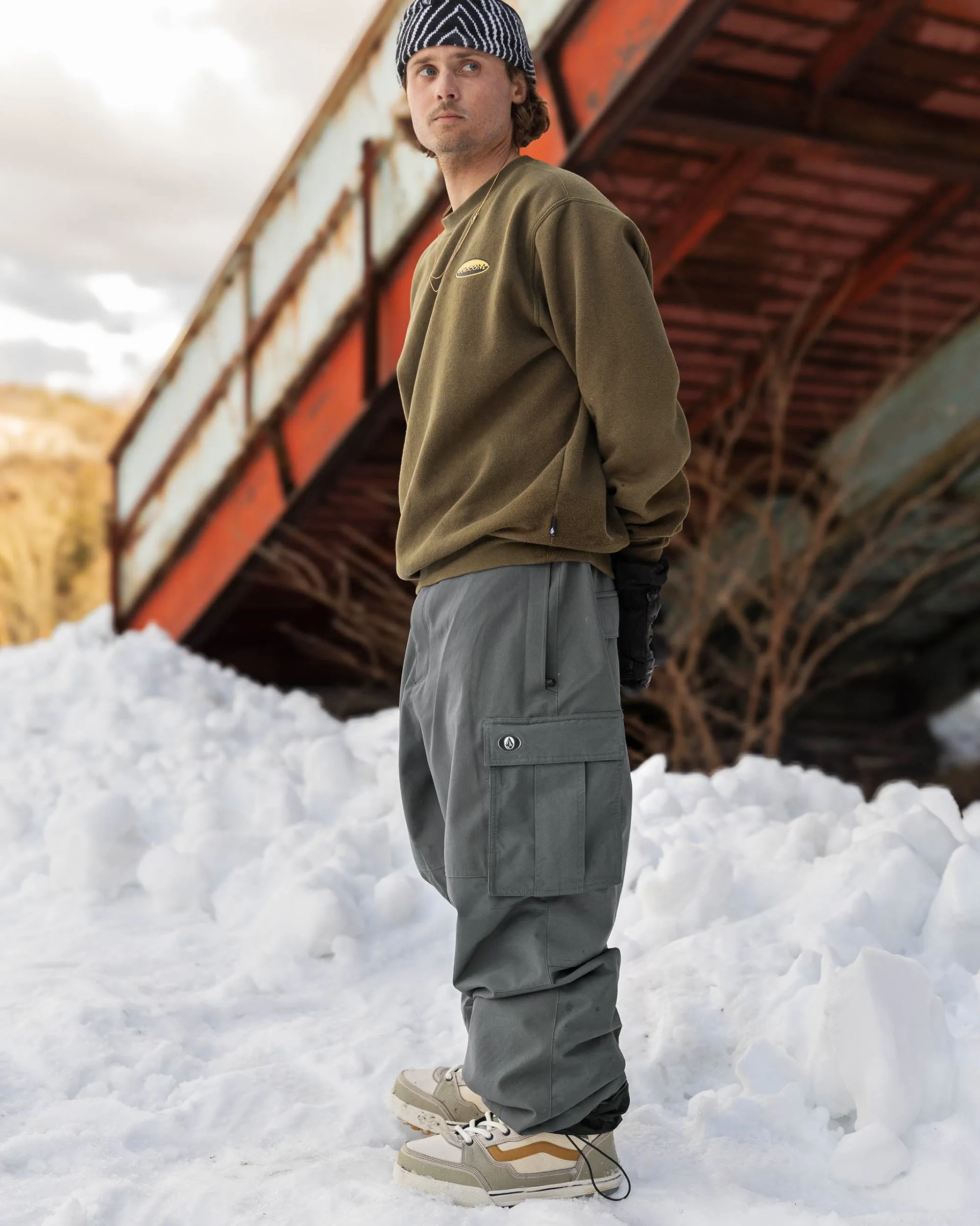 Mens Nwrk Baggy Pants - Charcoal sold by Volcom product image thumbnail 2