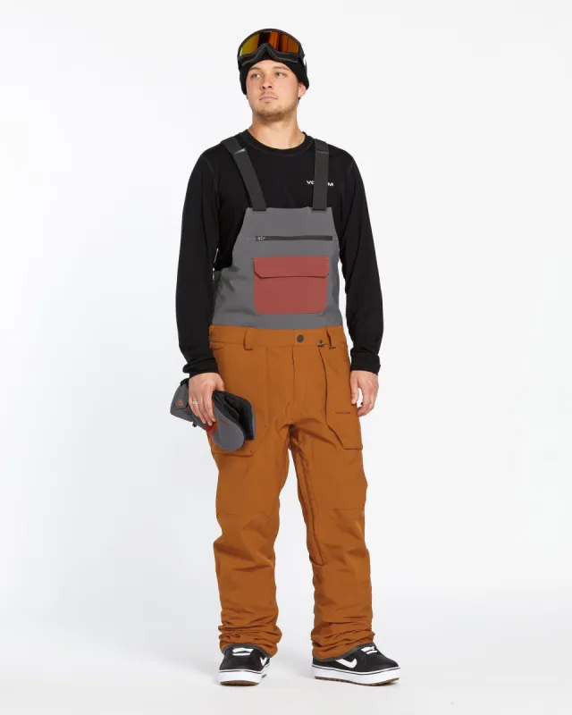 Mens Roan Bib Overalls - Caramel sold by Volcom
