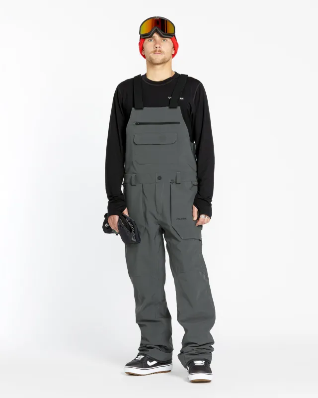 Mens Roan Bib Overalls - Charcoal sold by Volcom