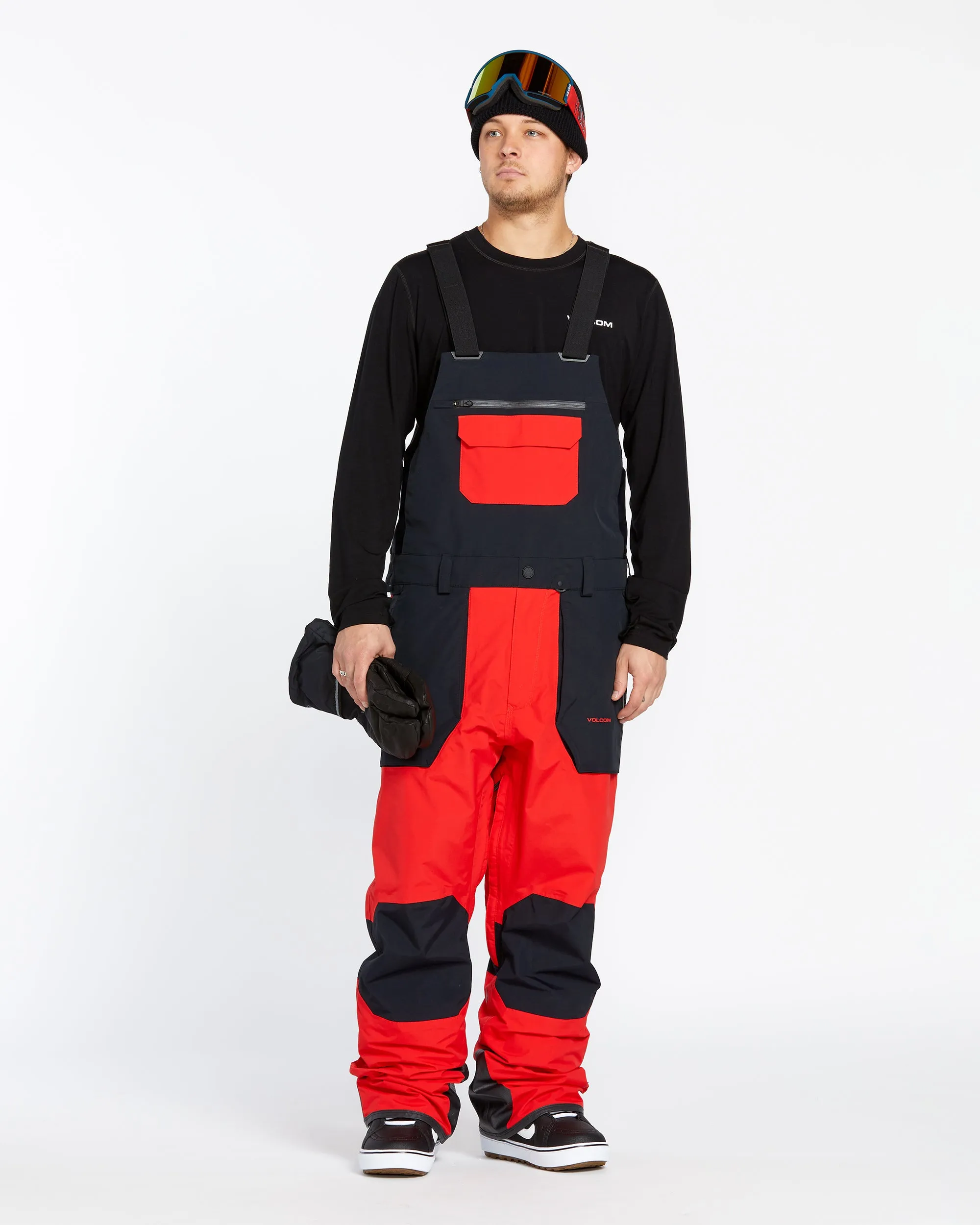 Mens Rain Gore-Tex Bib Overalls - Crimson sold by Volcom