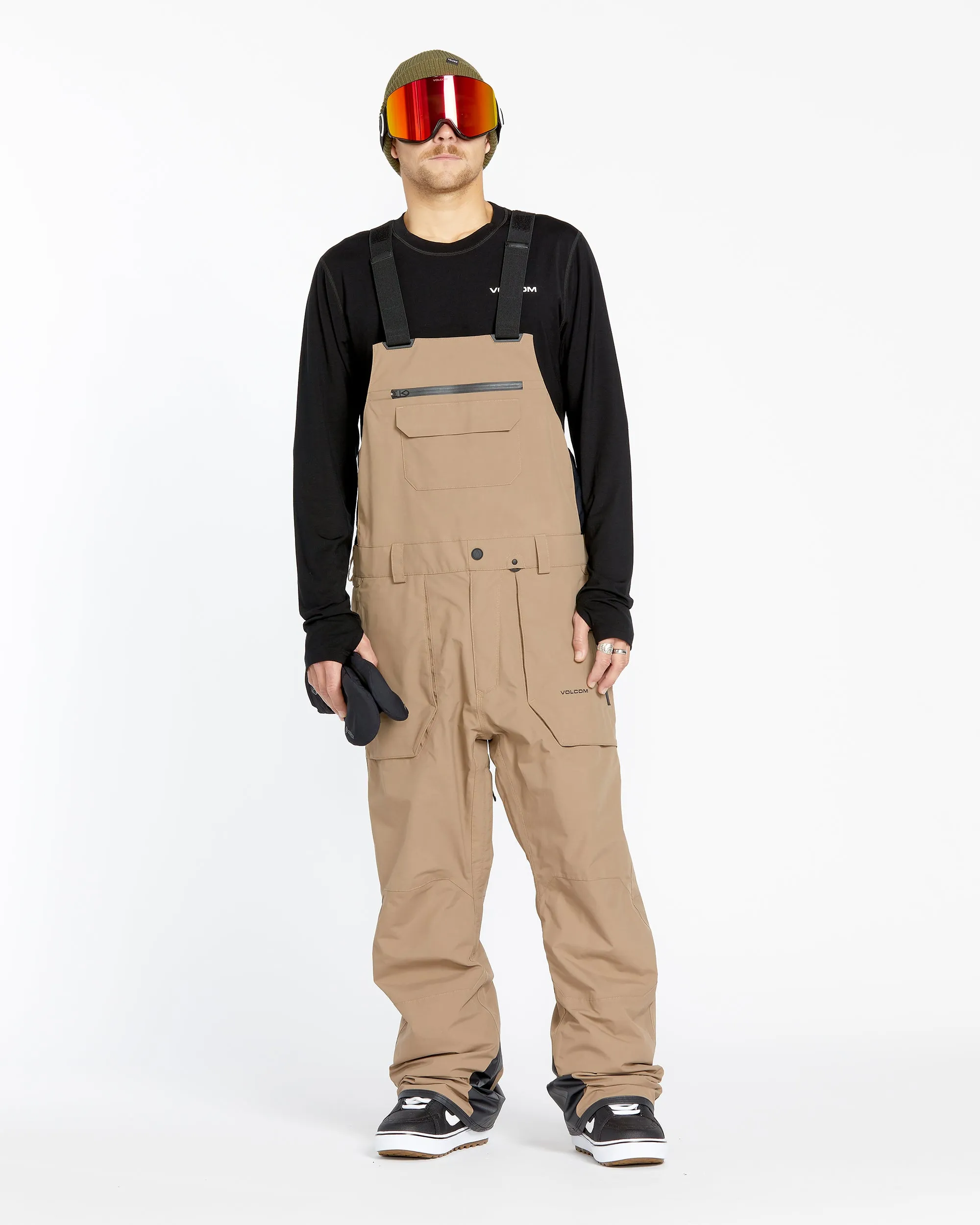 Mens Rain Gore-Tex Bib Overalls - Chestnut Brown sold by Volcom