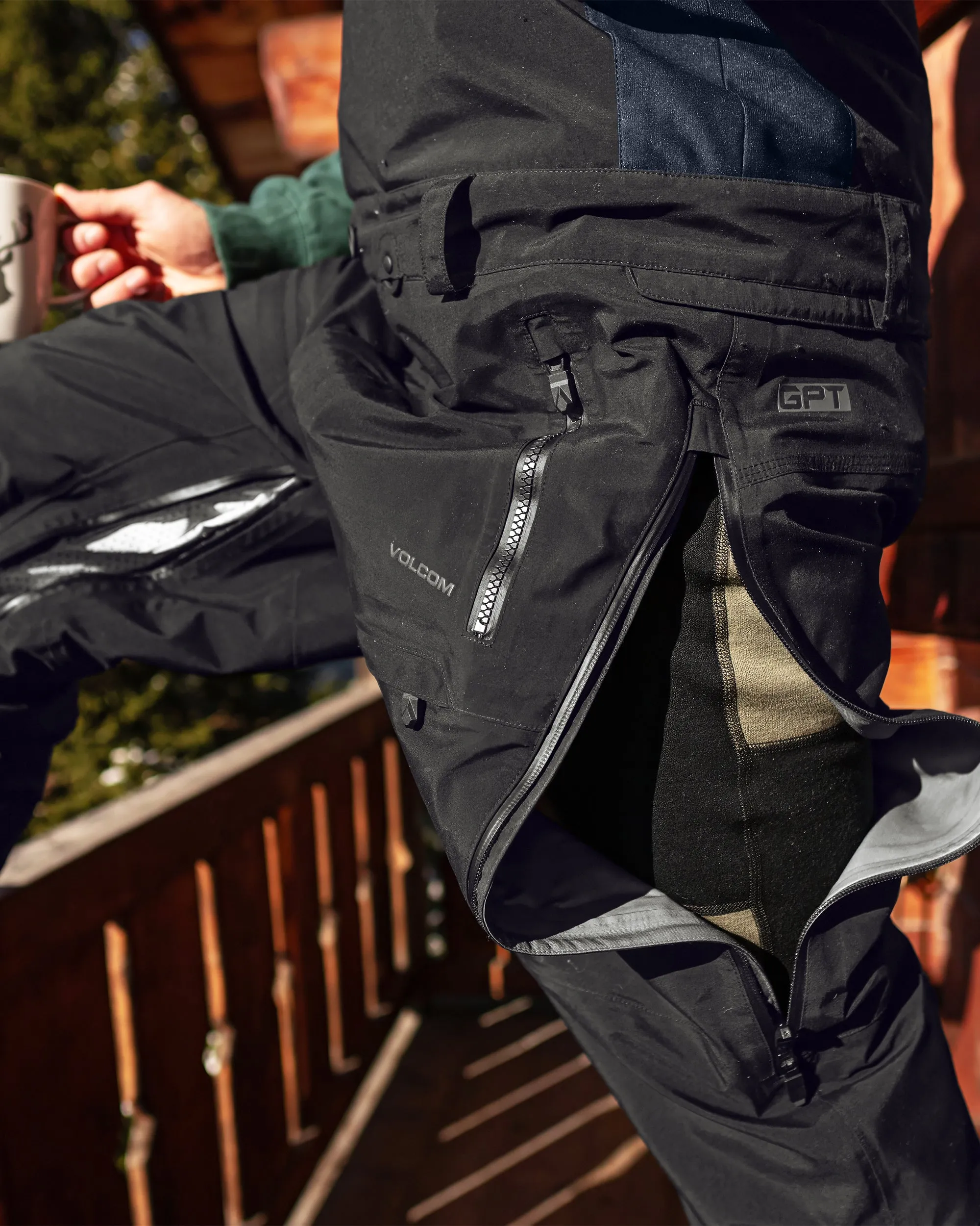 Mens 3L Gore-Tex Bib Overhauler - Black sold by Volcom product image thumbnail 2