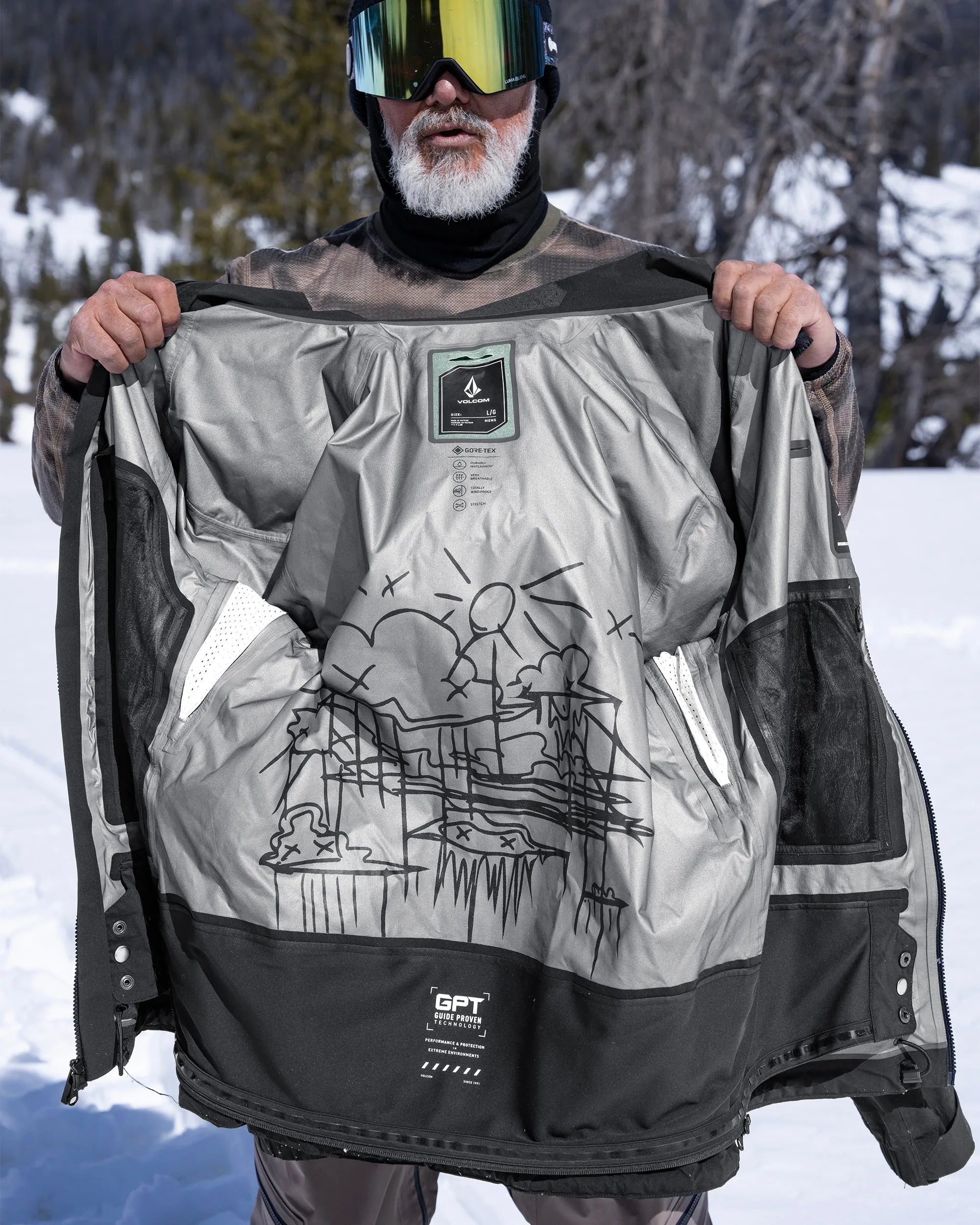 Mens Guch Stretch Gore Jacket - Black sold by Volcom product image thumbnail 2