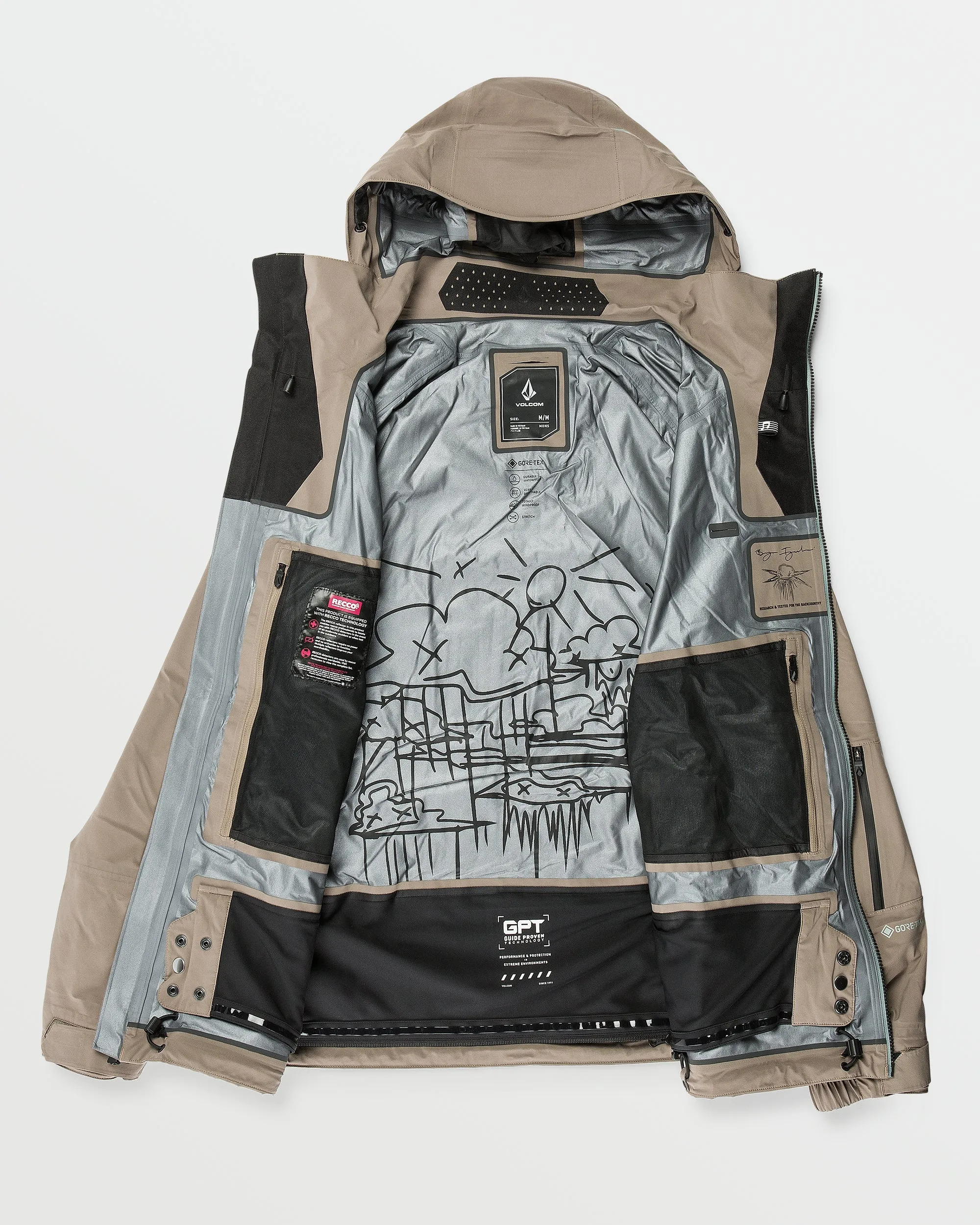 Mens Guch Stretch Gore Jacket - Chestnut Brown sold by Volcom product image thumbnail 3