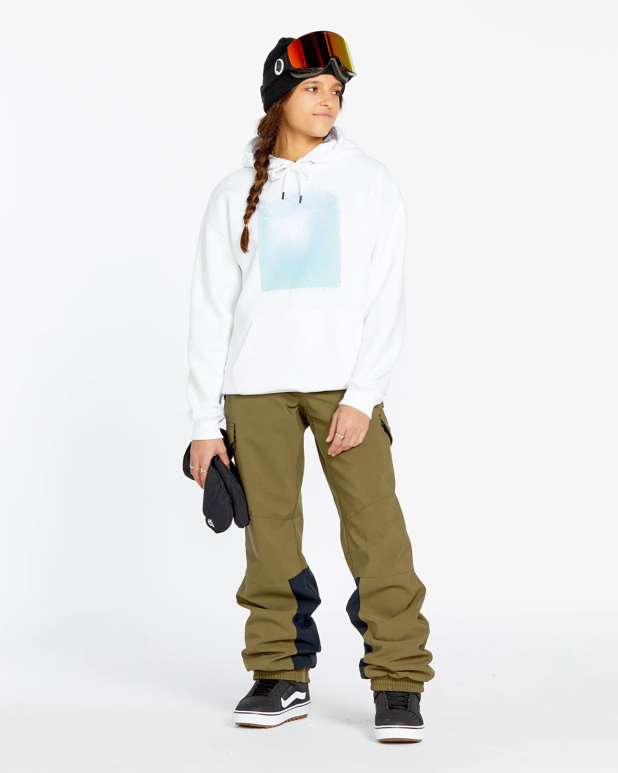 Womens Essential Hoodie - White sold by Volcom product image thumbnail 3