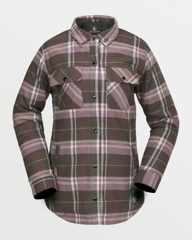Womens Insulated Riding Flannel - Dusty Lavender sold by Volcom