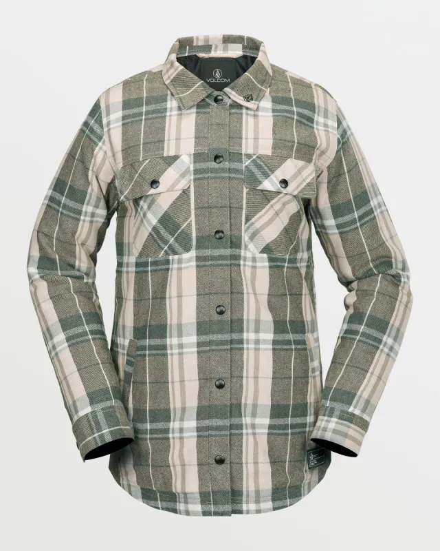 Womens Insulated Riding Flannel - Sand sold by Volcom