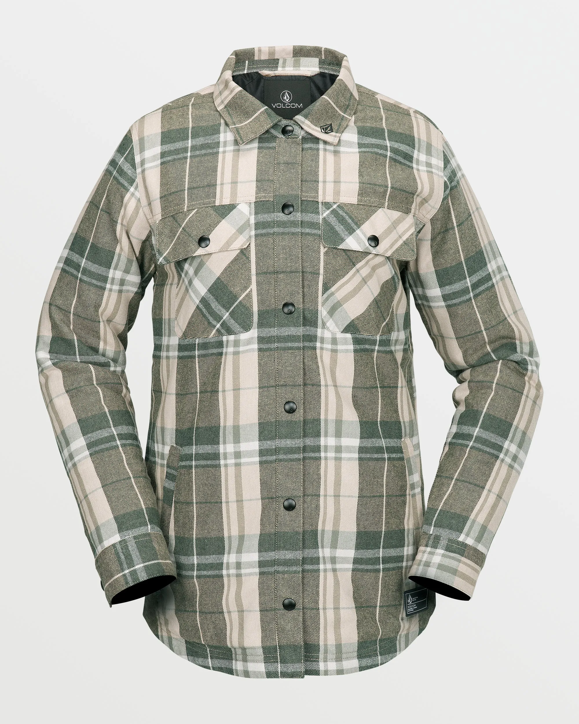 Womens Insulated Riding Flannel - Sand sold by Volcom