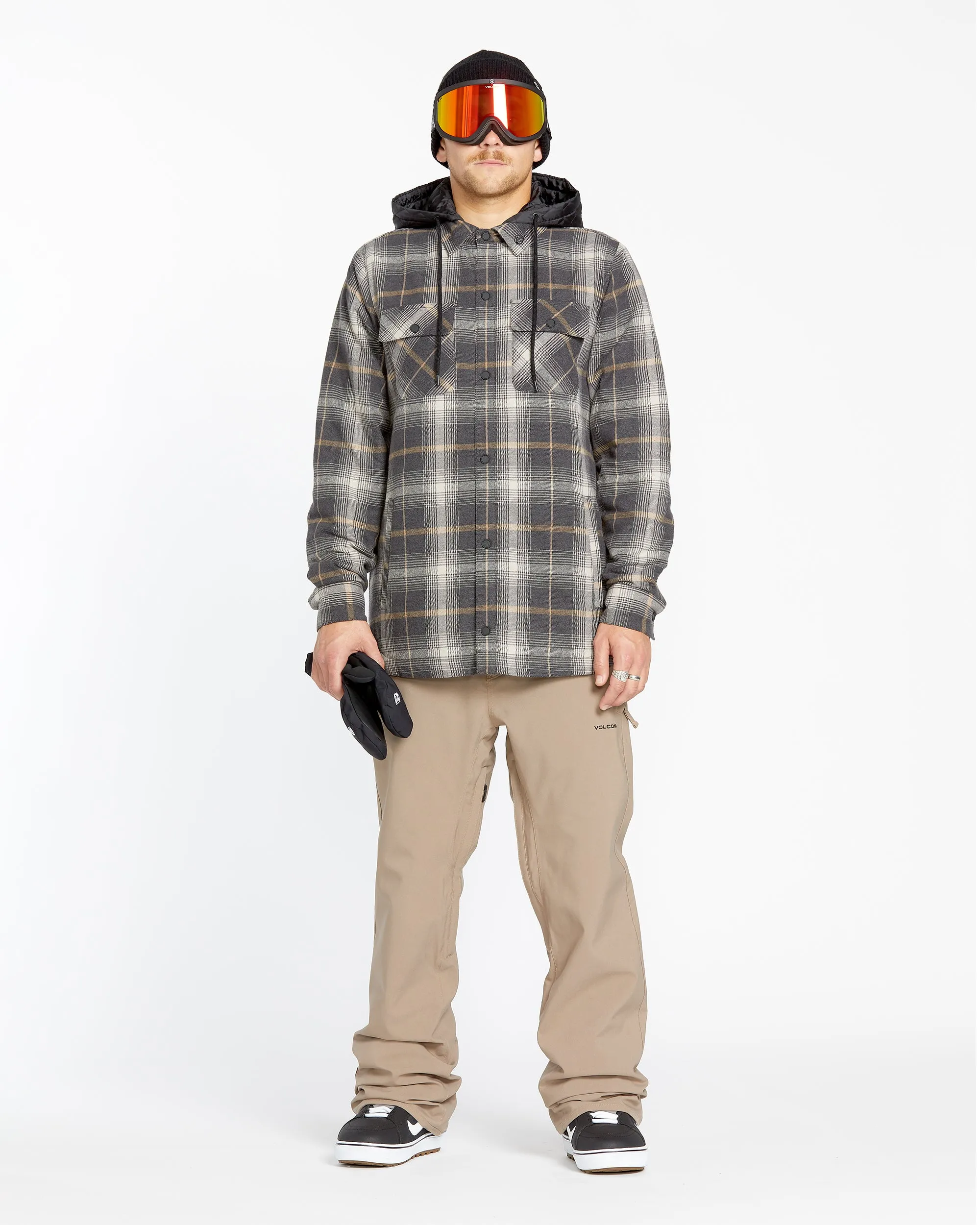 Mens Insulated Riding Flannel - Stone sold by Volcom product image thumbnail 4