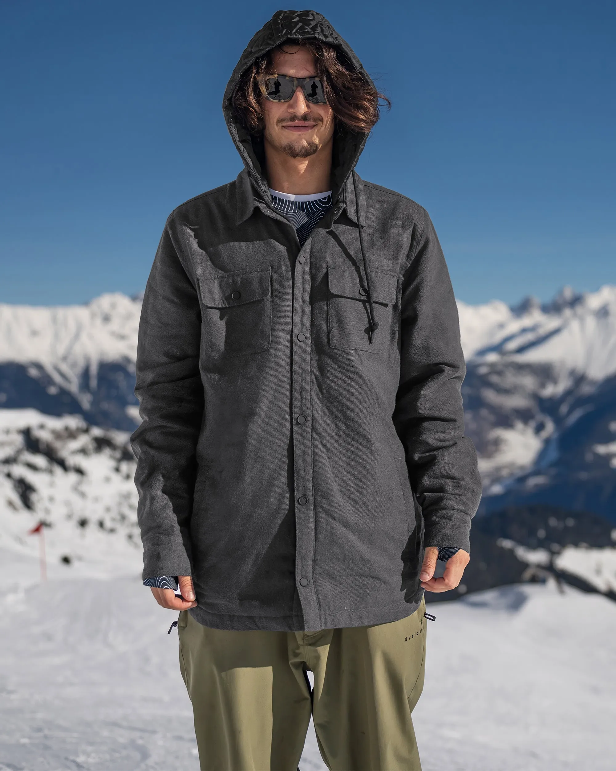 Mens Insulated Riding Flannel - Heather Black sold by Volcom