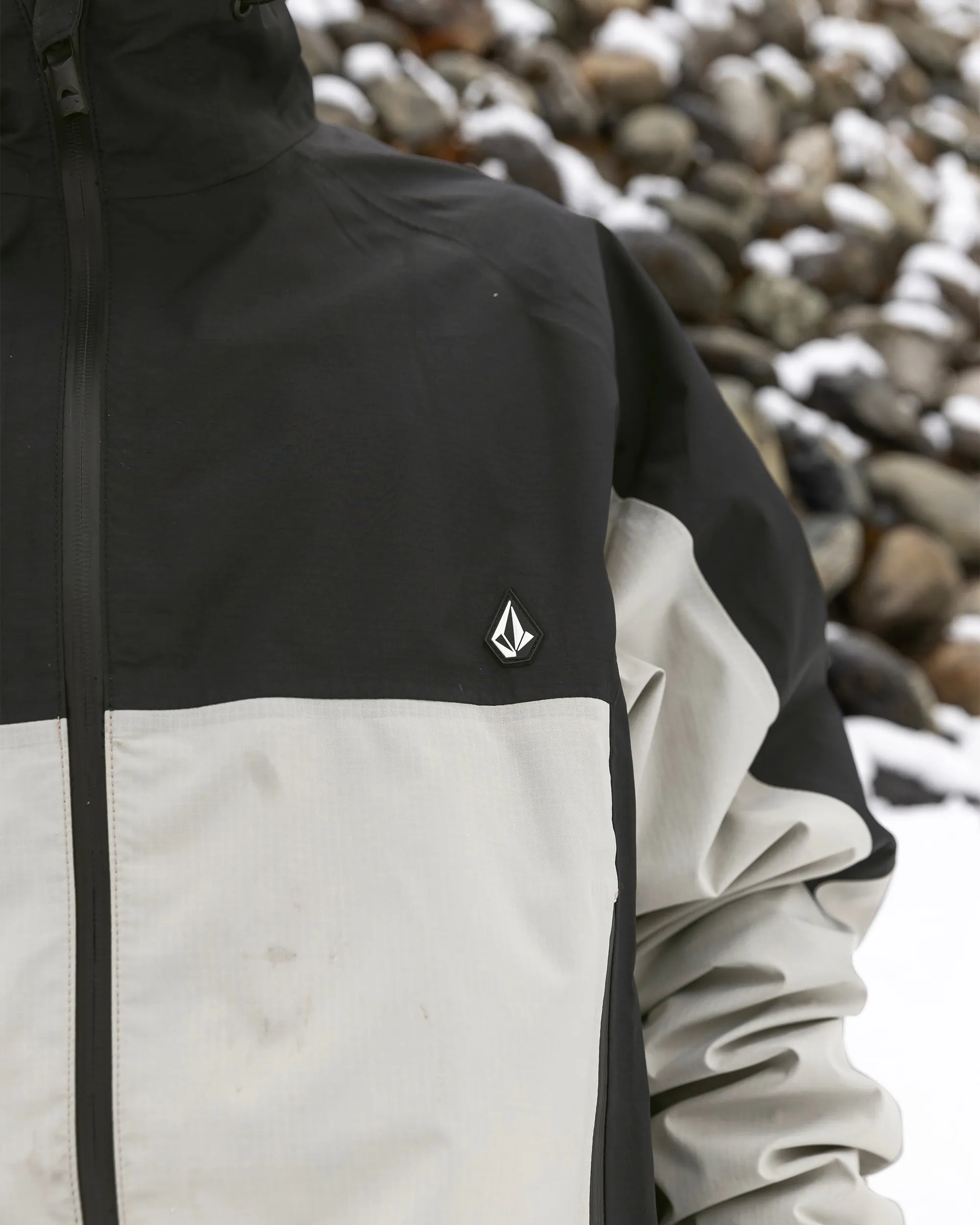 Mens Side Hit Shell Jacket - Stone sold by Volcom product image thumbnail 3