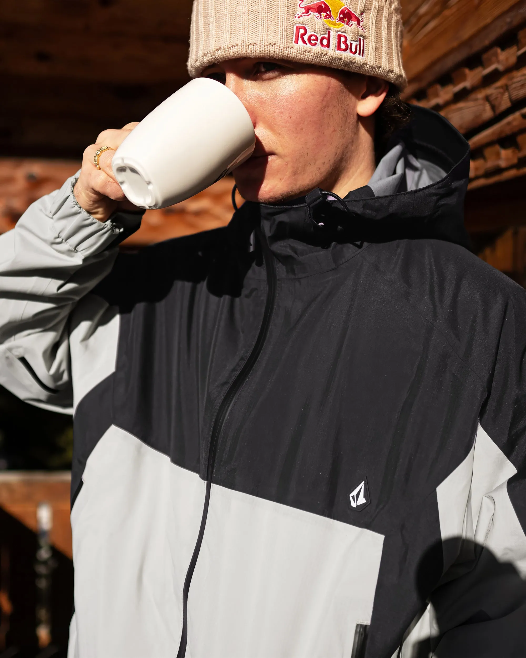 Mens Side Hit Shell Jacket - Stone sold by Volcom product image thumbnail 4