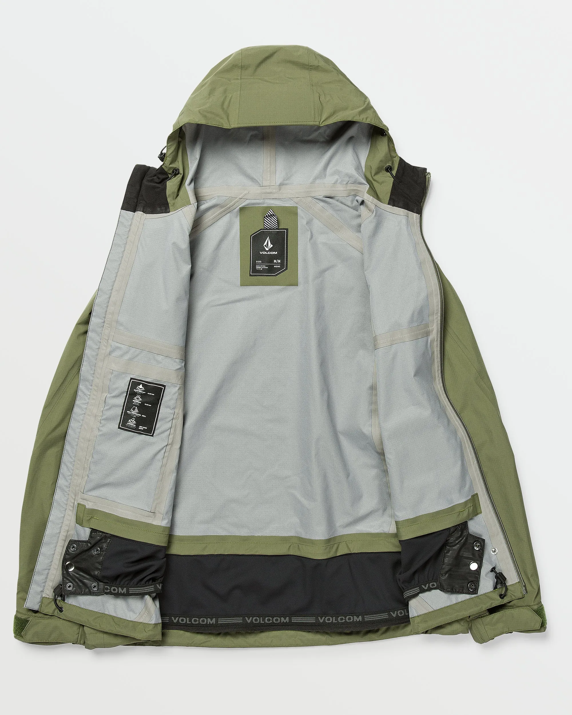 Mens Side Hit Shell Jacket - Ivy sold by Volcom product image thumbnail 2