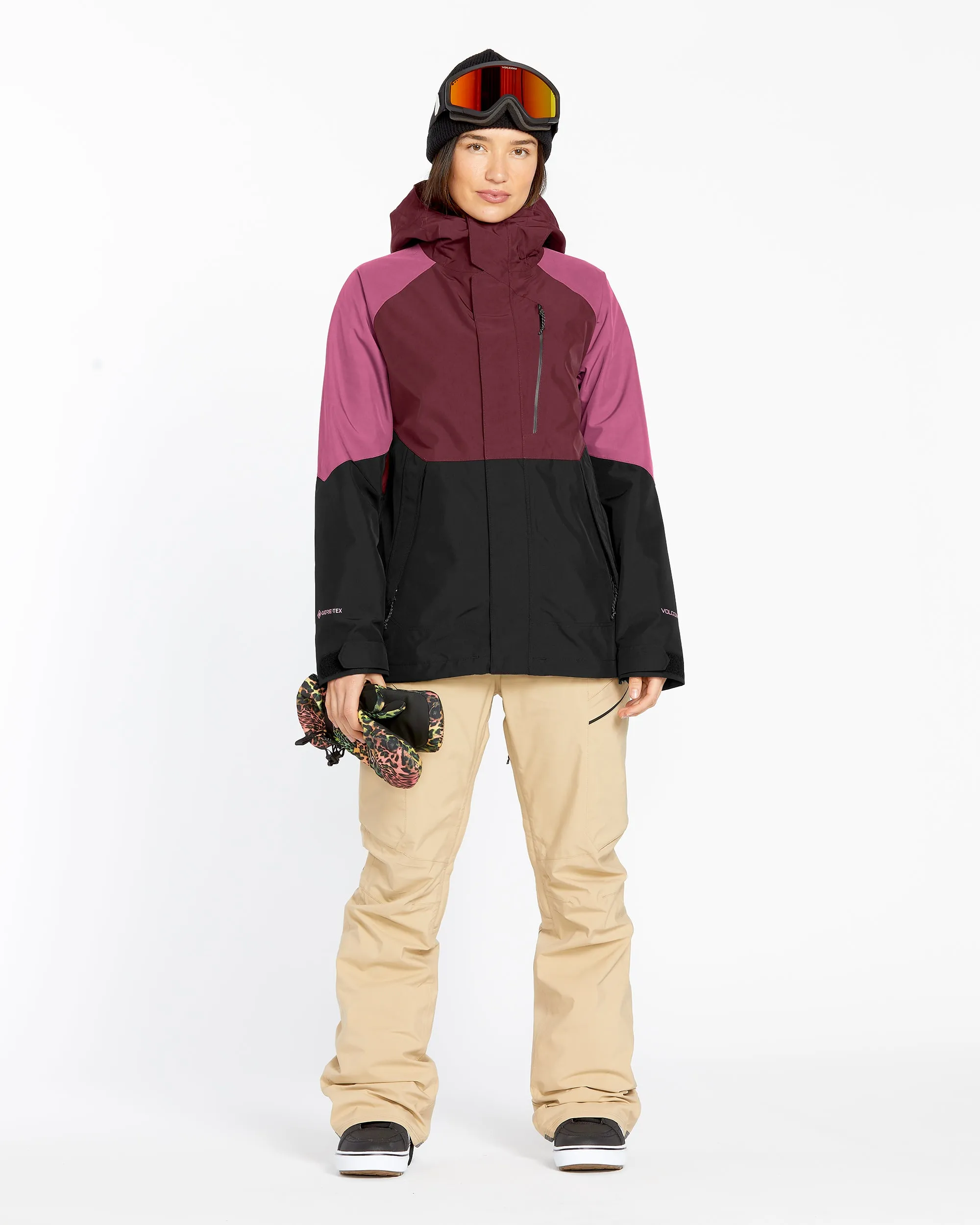 Womens V.Co Aris Insulated Gore Jacket - Burgundy sold by Volcom product image thumbnail 3