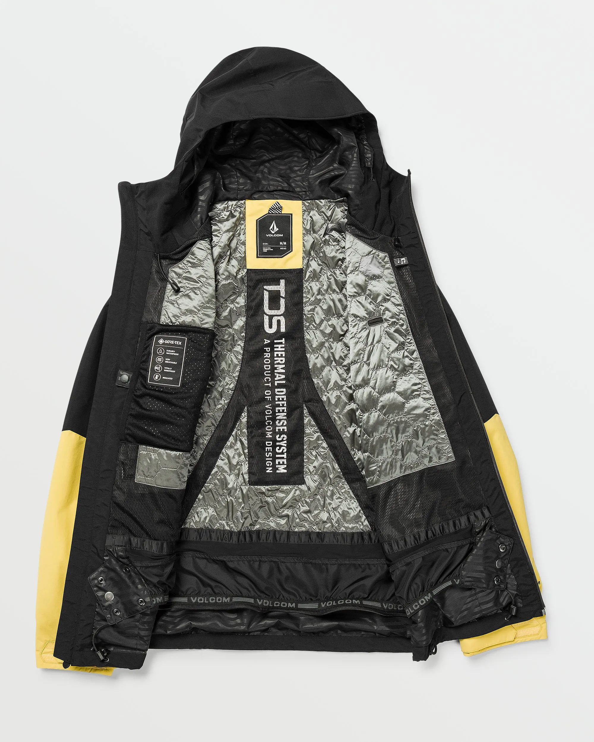 Mens Tds 2L Gore-Tex Jacket - Dark Yellow sold by Volcom product image thumbnail 3