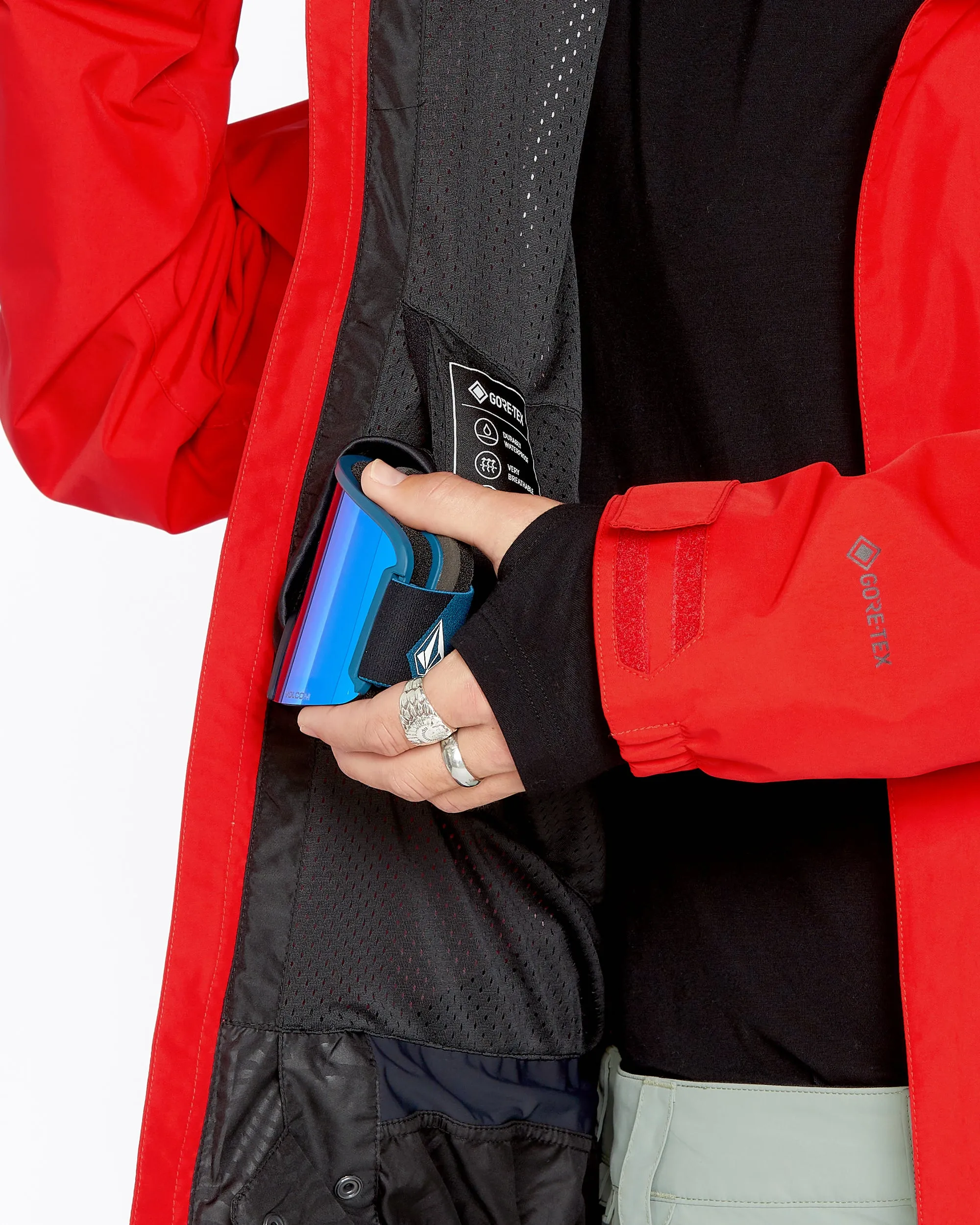 Mens Dua Insulated Gore Jacket - Crimson sold by Volcom product image thumbnail 5