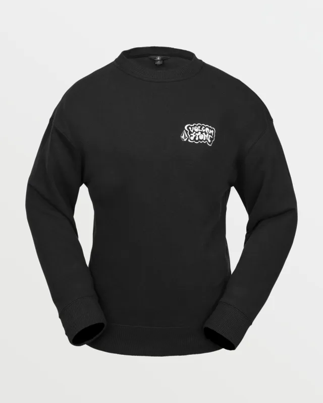 Womens Essential Crew Fleece - Black sold by Volcom