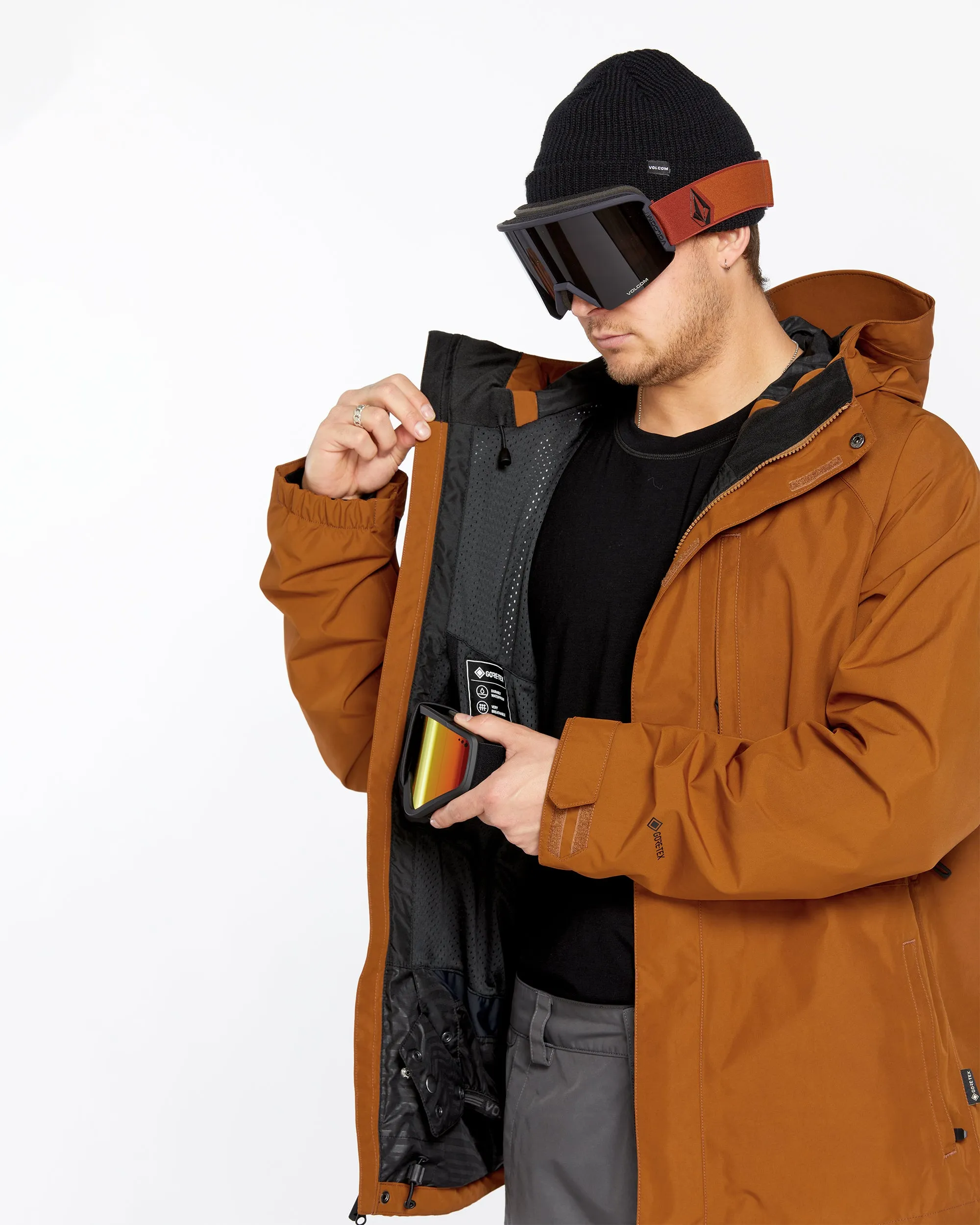Mens Dua Insulated Gore Jacket - Caramel sold by Volcom product image thumbnail 5