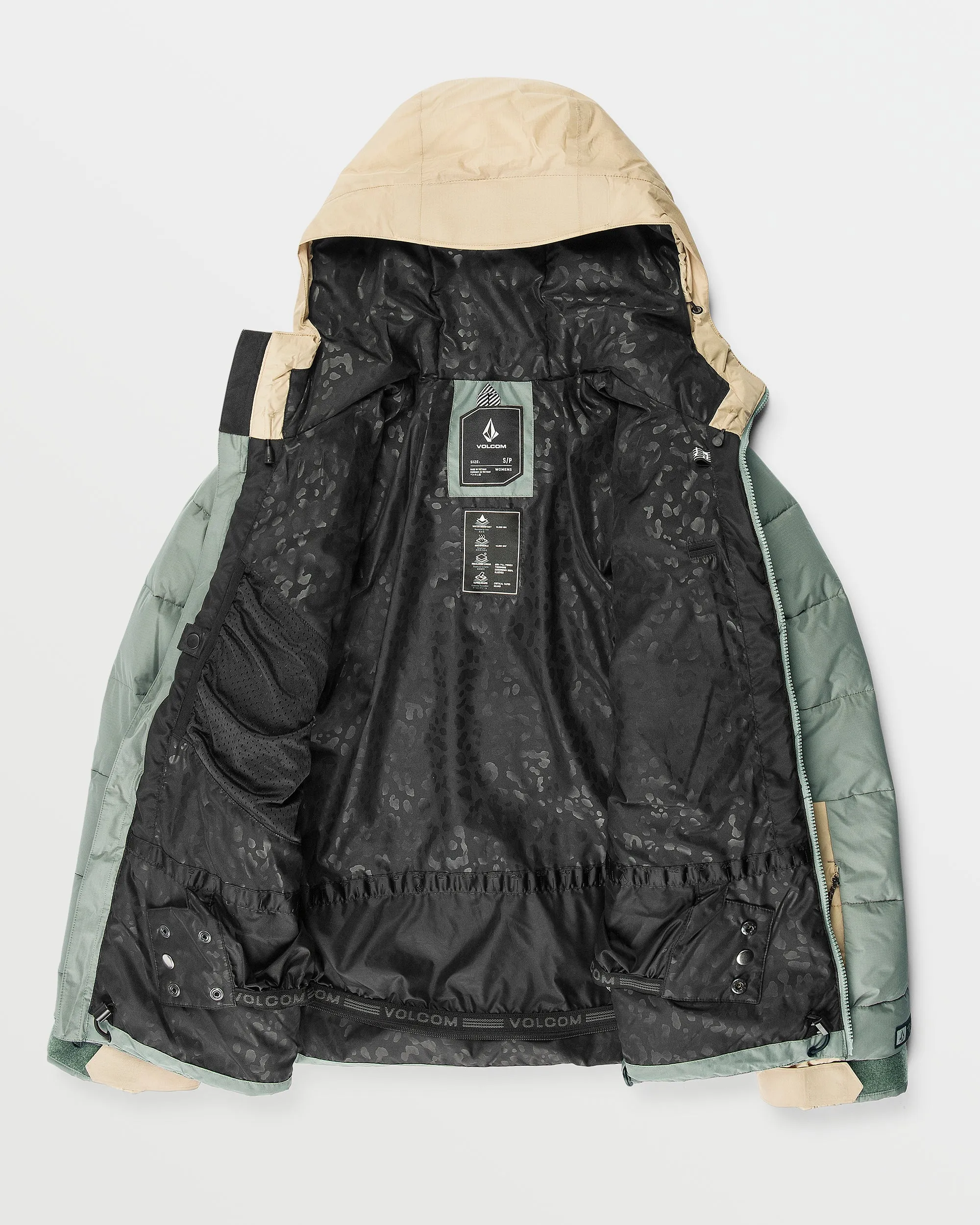 Womens Puffleup Jacket - Lichen Green sold by Volcom product image thumbnail 3