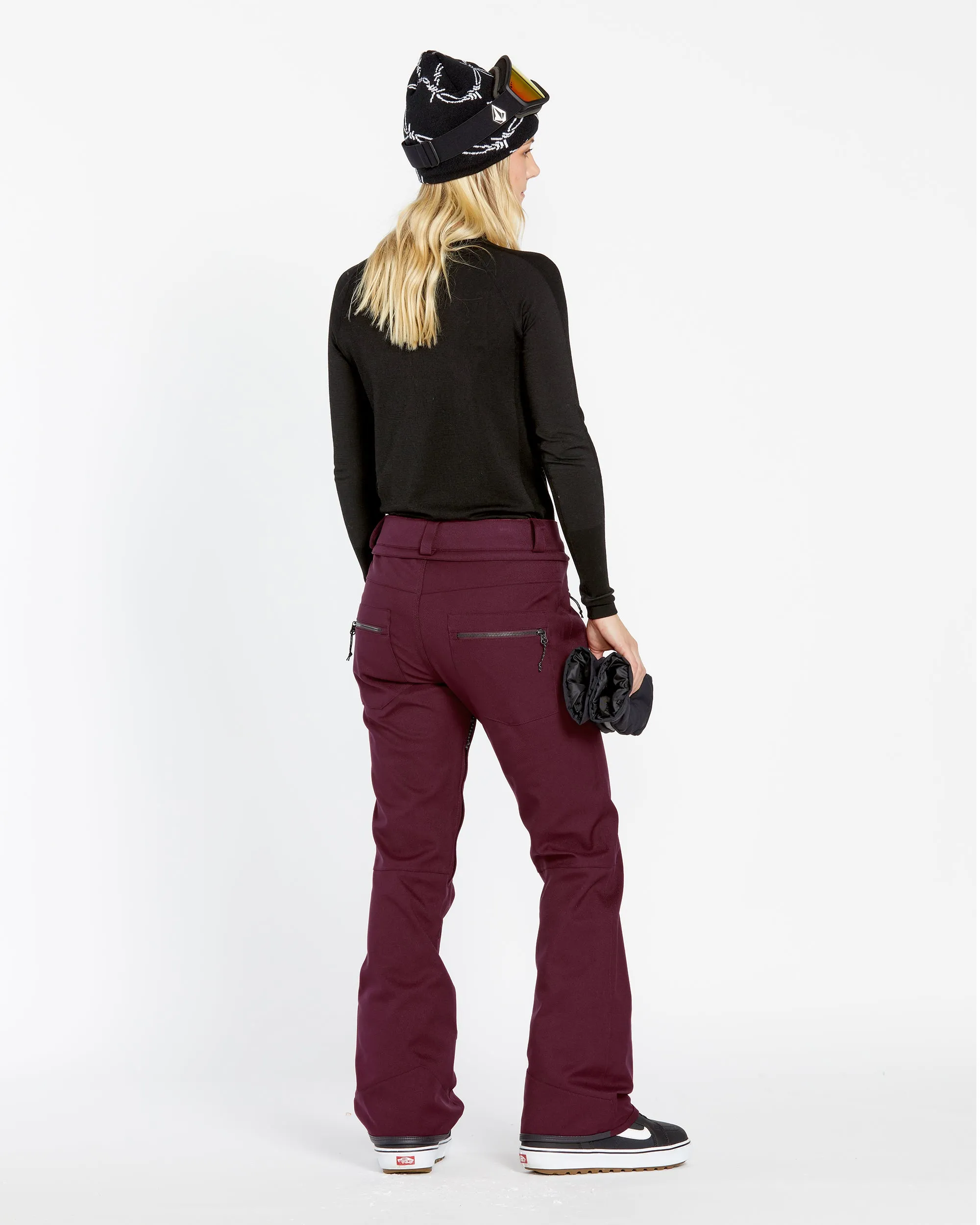 Womens Genus Stretch Pants - Burgundy sold by Volcom product image thumbnail 4