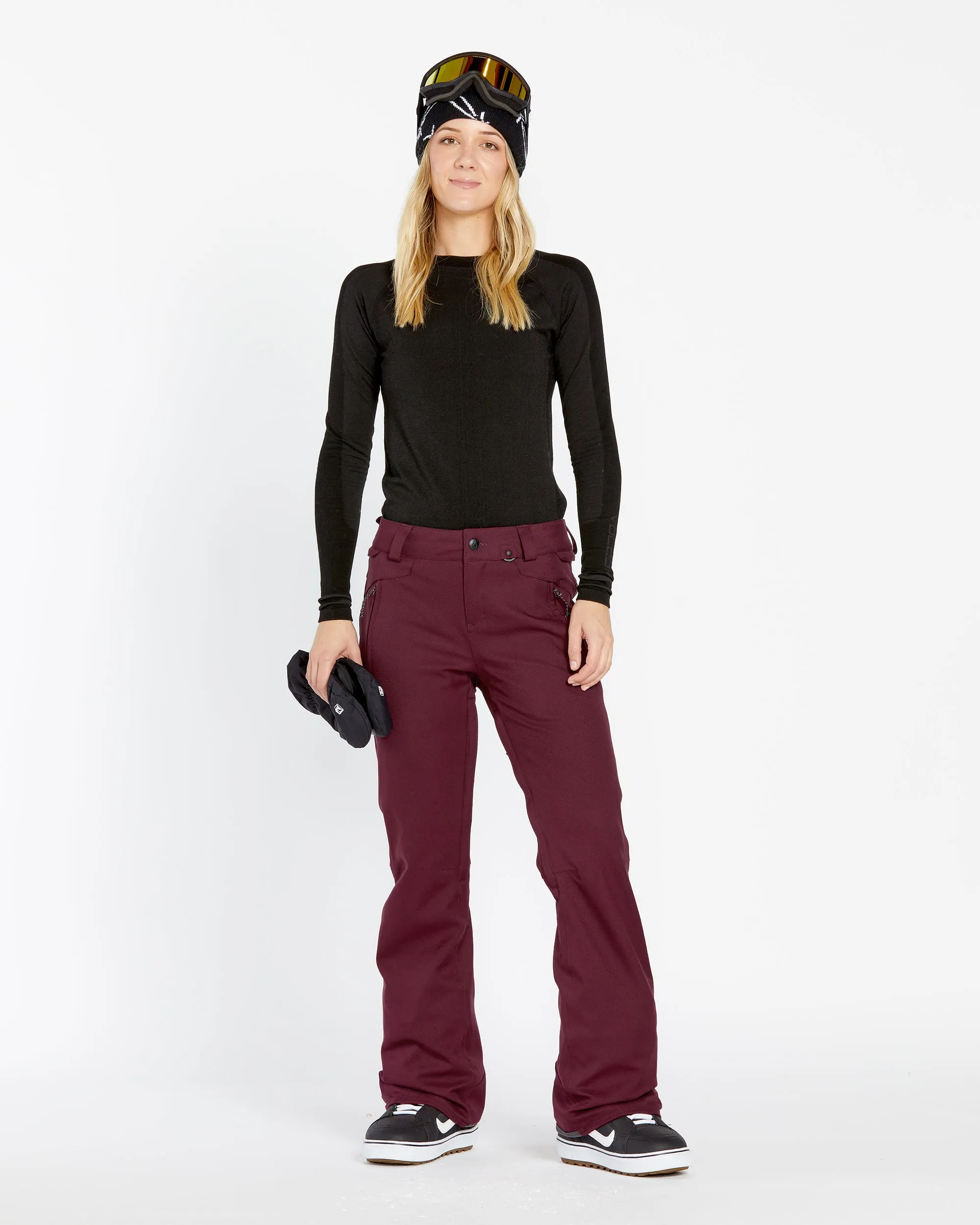 Womens Genus Stretch Pants - Burgundy sold by Volcom product image thumbnail 3