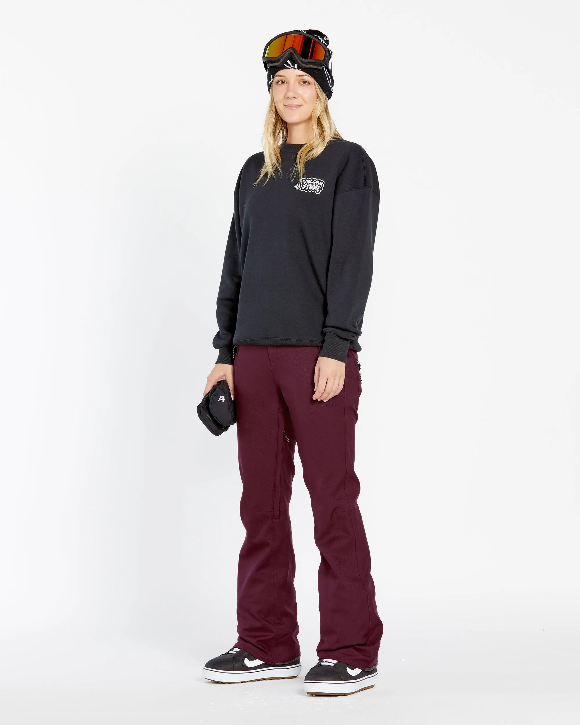 Womens Genus Stretch Pants - Burgundy sold by Volcom product image thumbnail 5