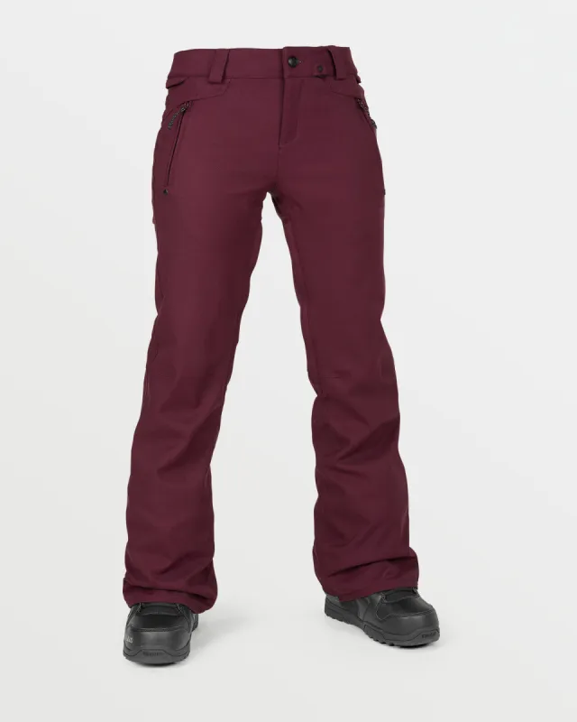 Womens Genus Stretch Pants - Burgundy sold by Volcom