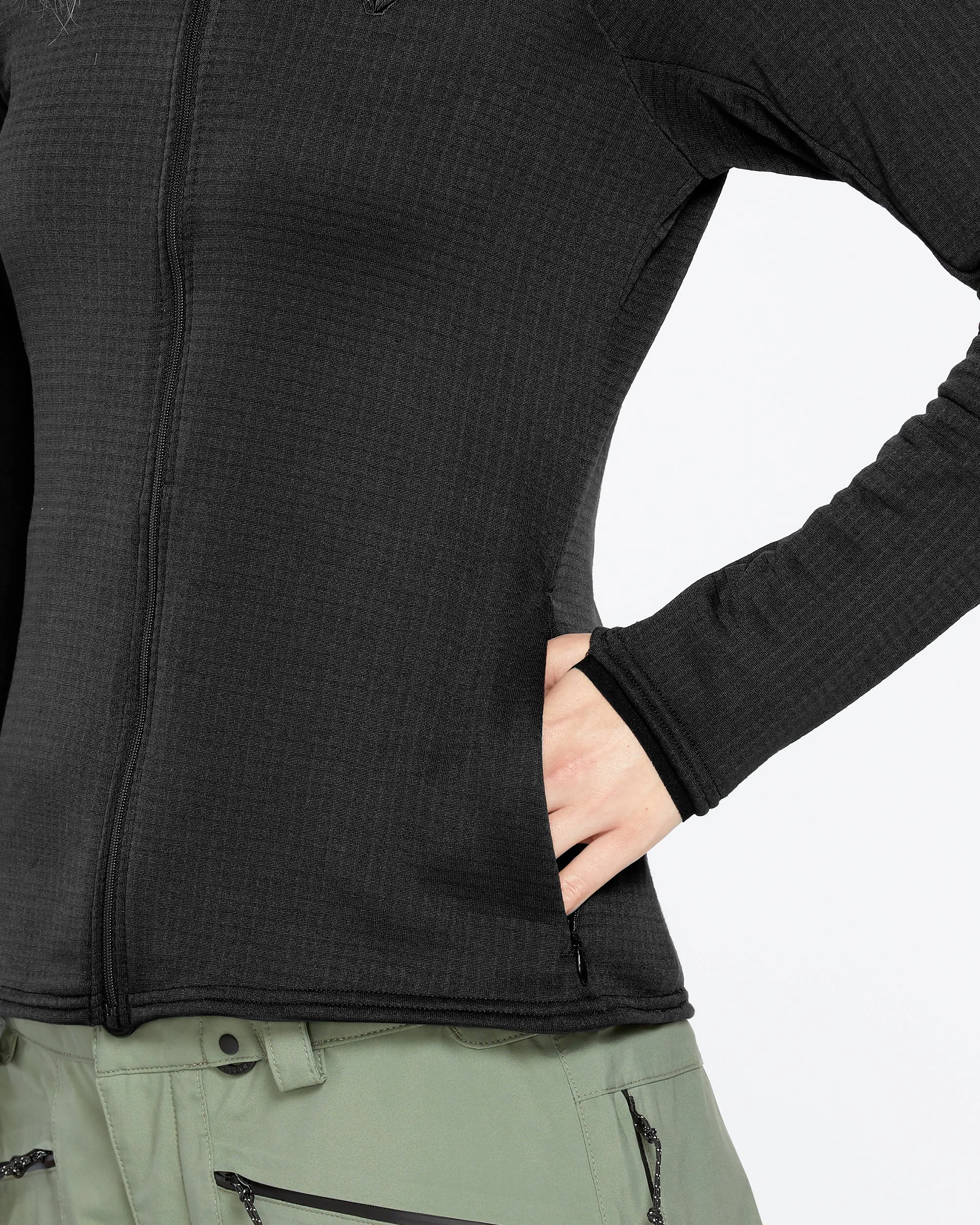 Womens Gridlock Full Zip Fleece - Black sold by Volcom product image thumbnail 5