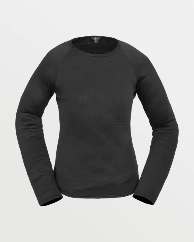 Womens Gridlock Crew Fleece - Black sold by Volcom