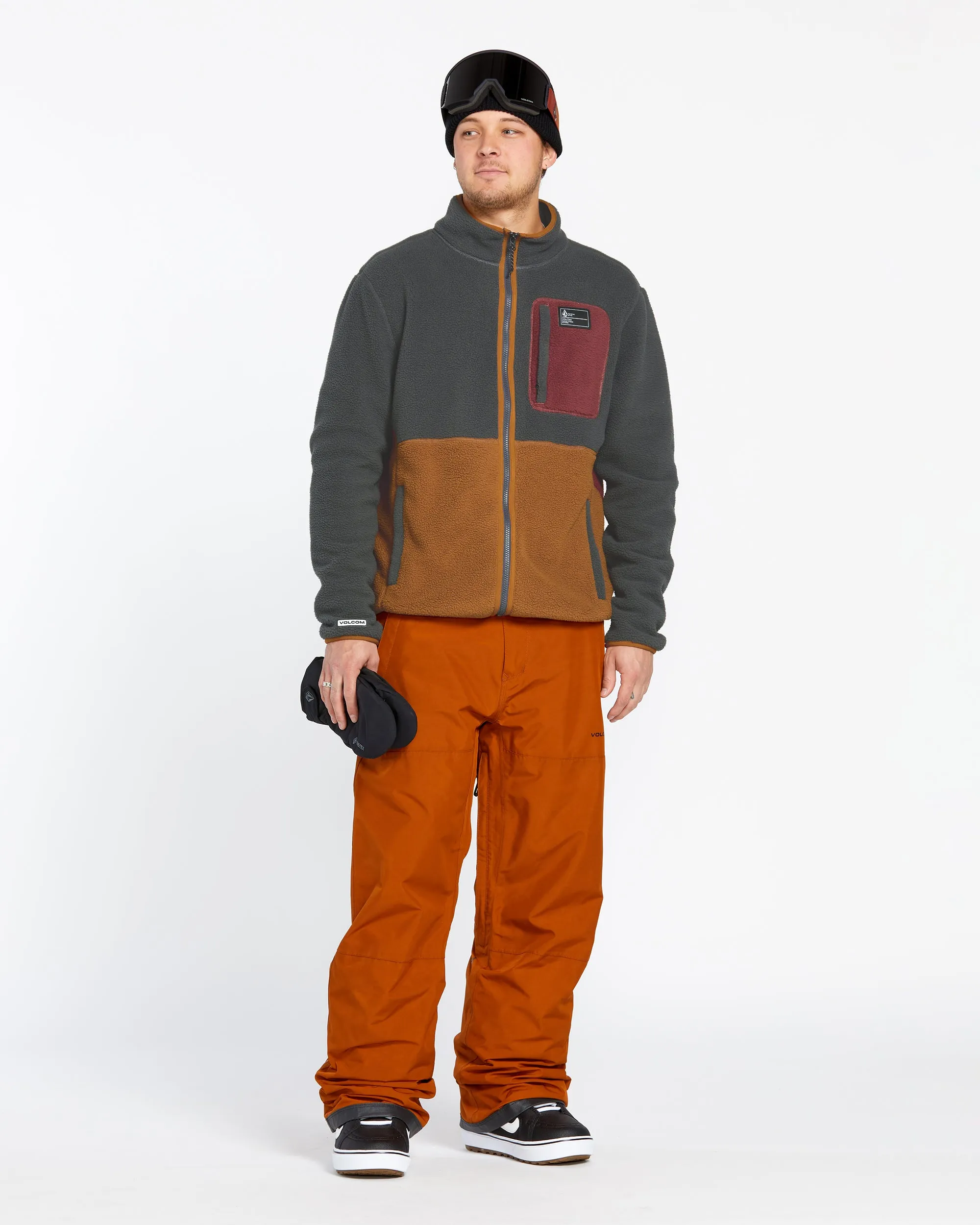 Mens Fleecer Full Zip Fleece - Charcoal sold by Volcom product image thumbnail 3