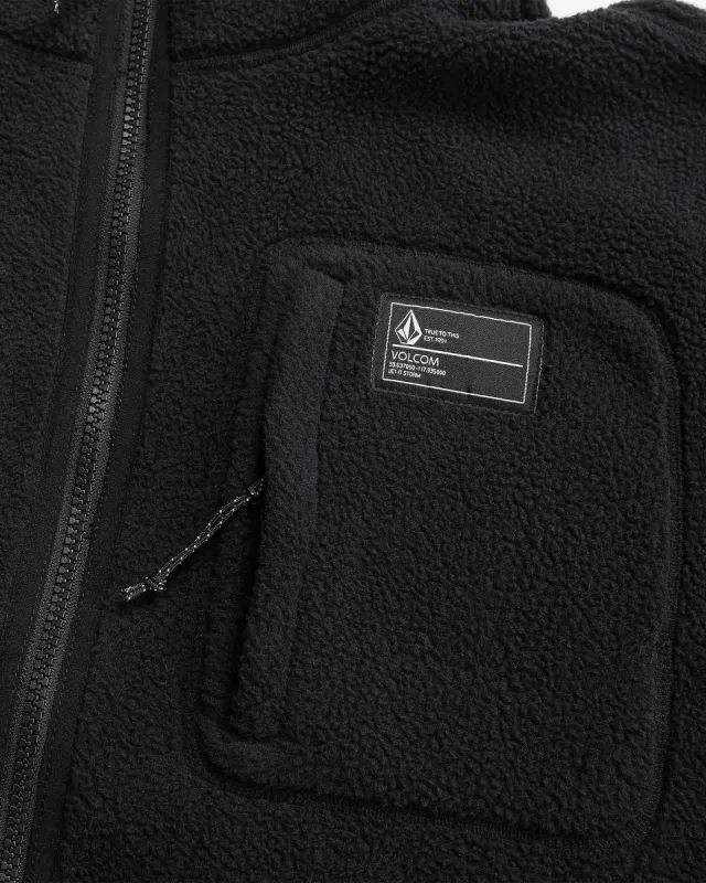 Mens Fleecer Full Zip Fleece - Black sold by Volcom