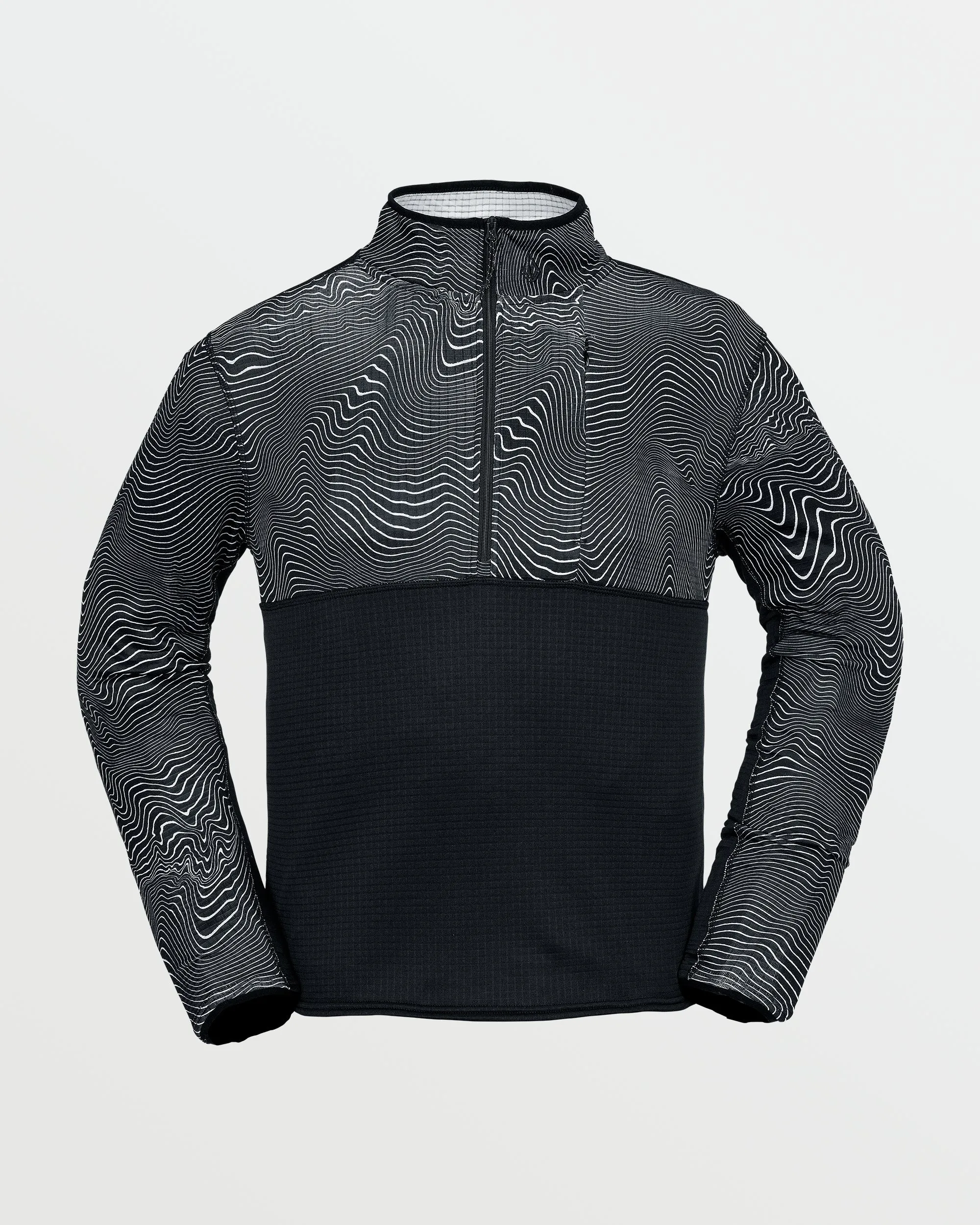 Mens Gridlock Mock Neck Fleece - Black Print sold by Volcom product image thumbnail 2