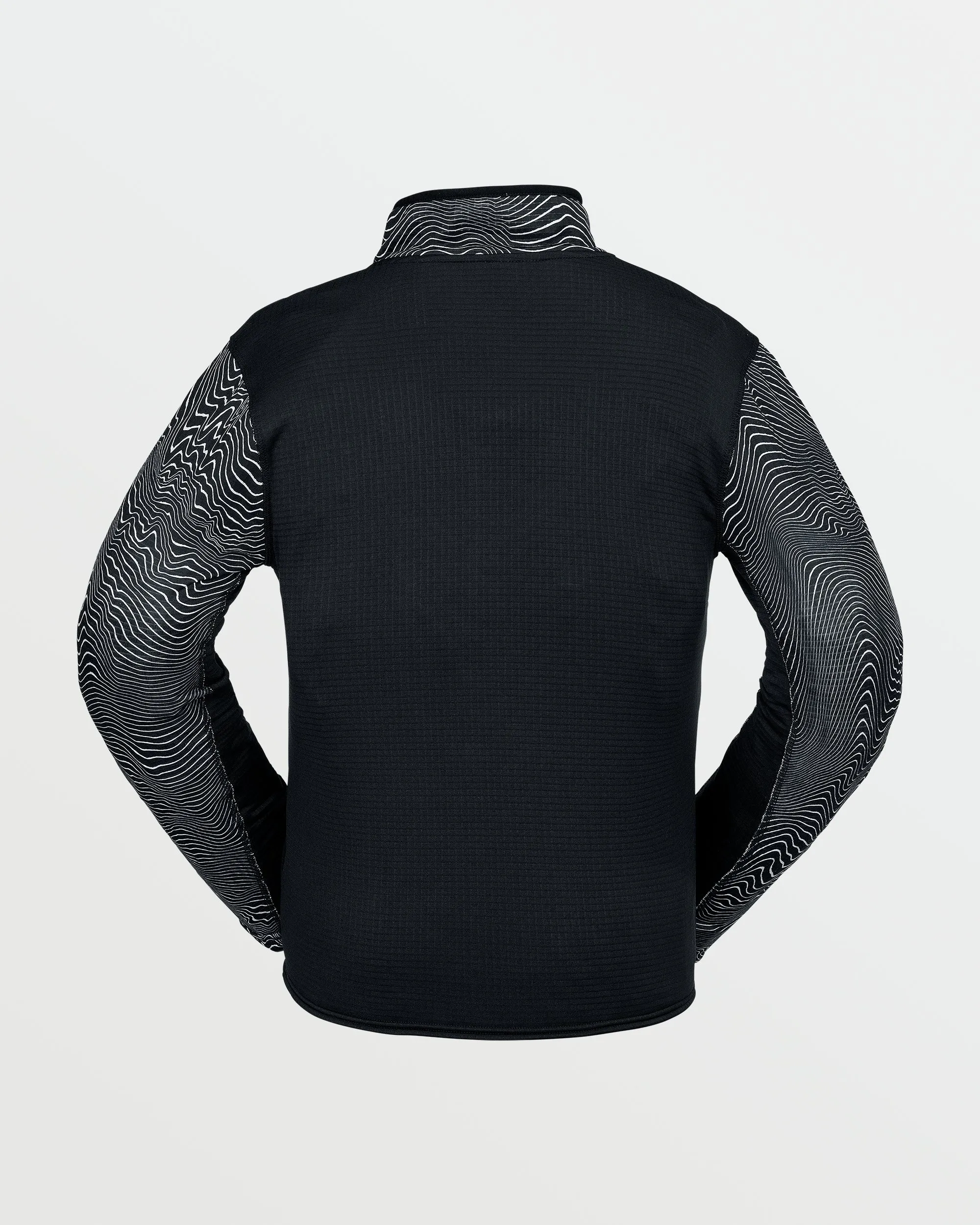 Mens Gridlock Mock Neck Fleece - Black Print sold by Volcom