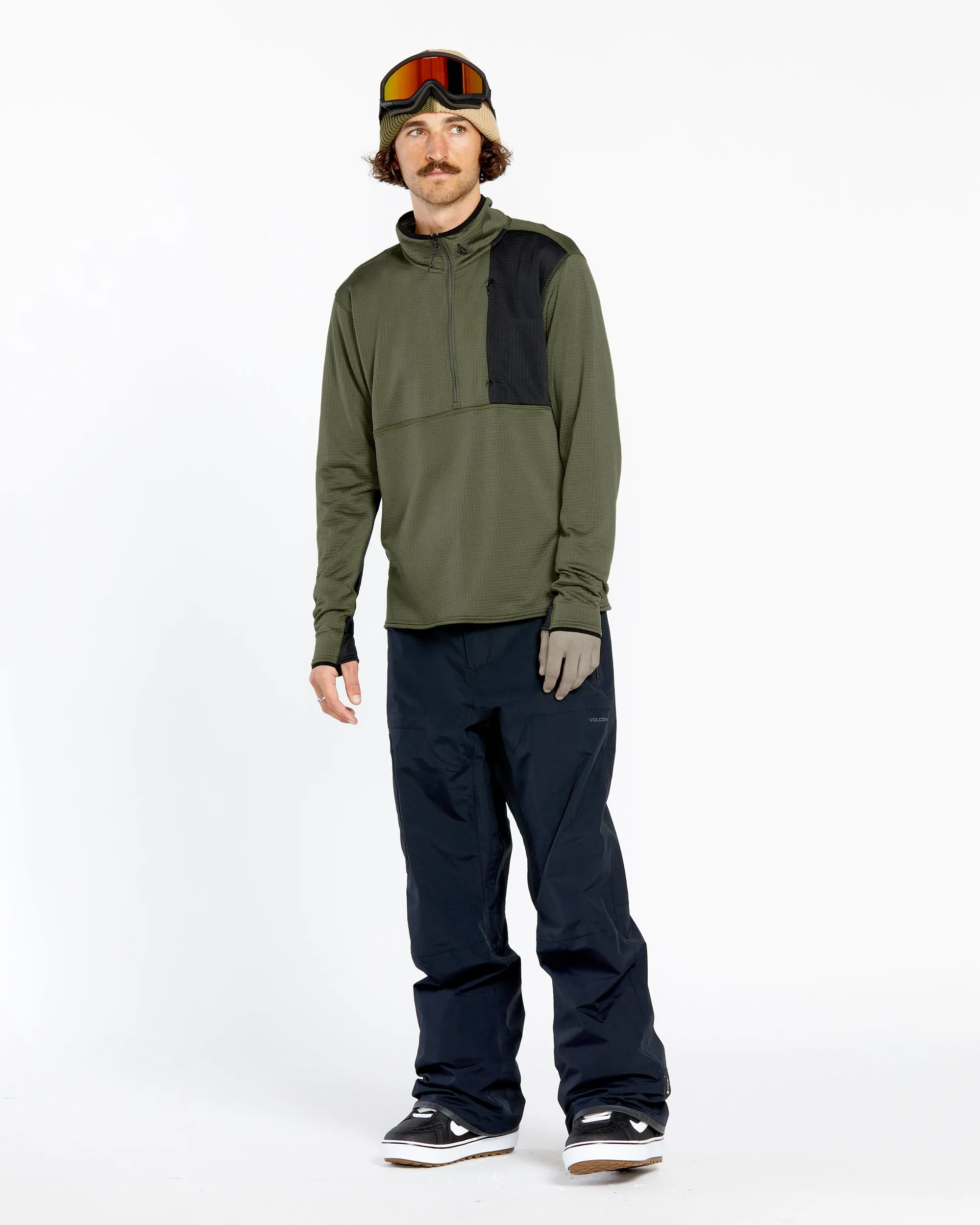 Mens Gridlock Mock Neck Fleece - Ivy sold by Volcom product image thumbnail 4