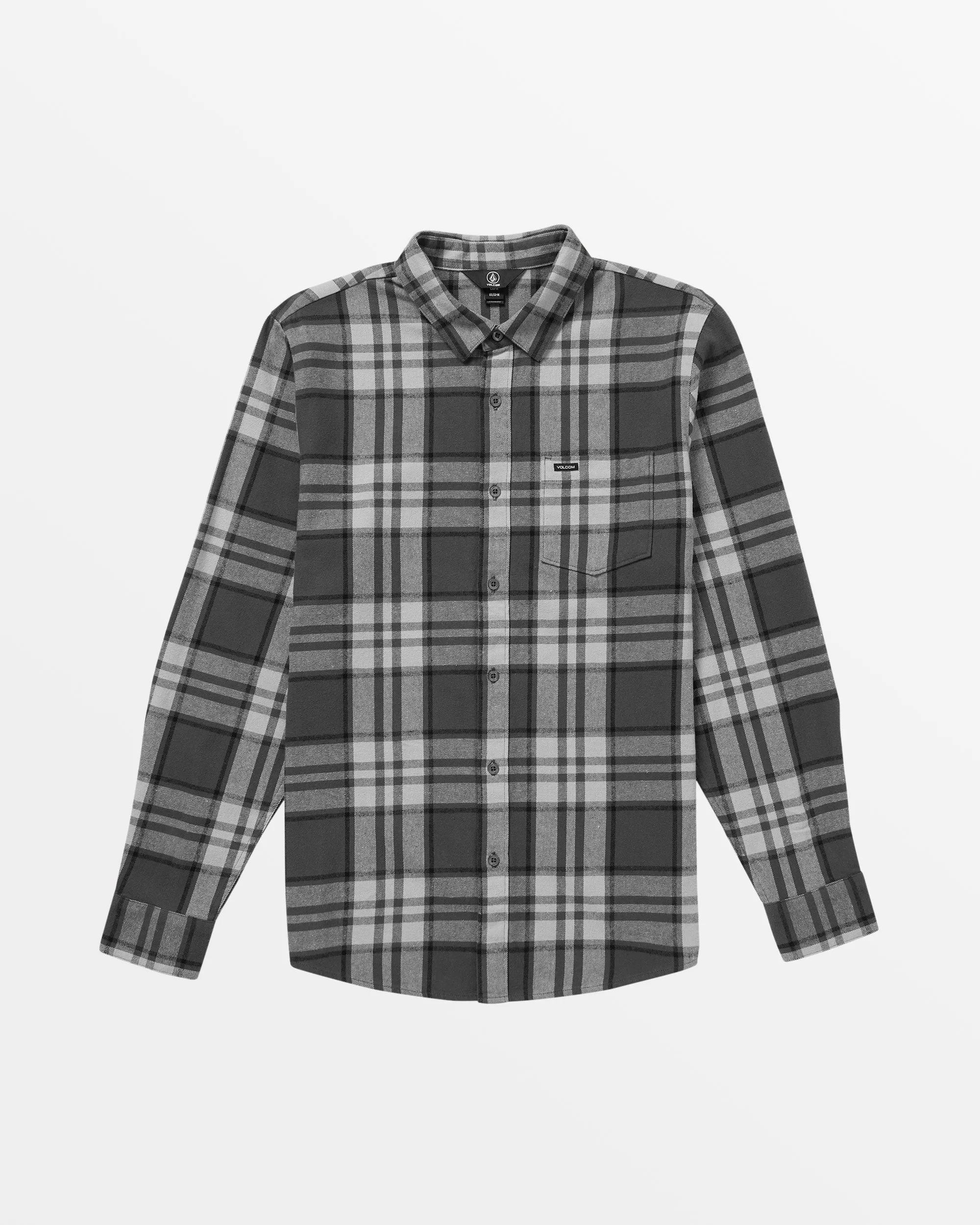 Leland Flannel Long Sleeve Shirt - Asphalt Black sold by Volcom