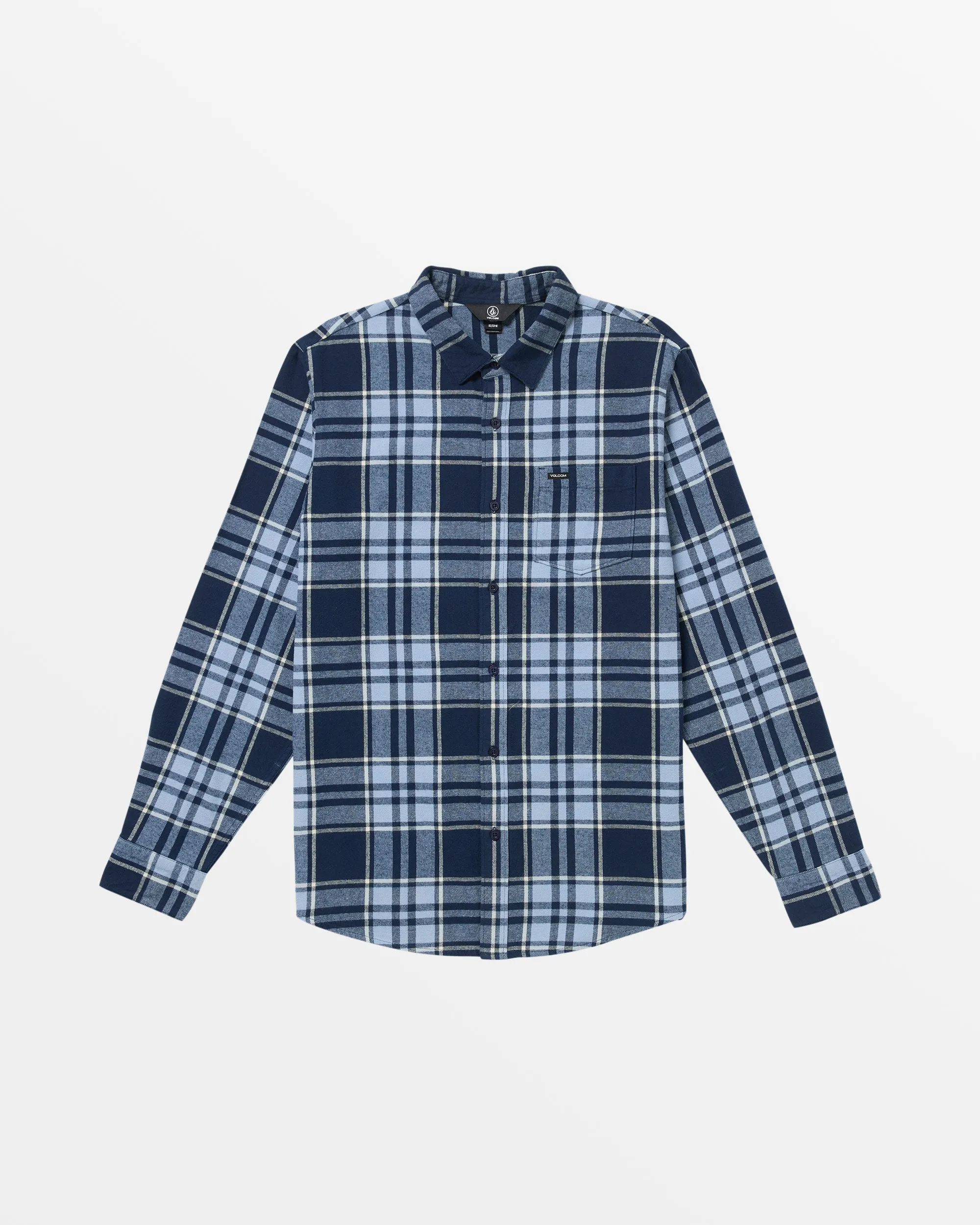Leland Flannel Long Sleeve Shirt - Navy Paint sold by Volcom