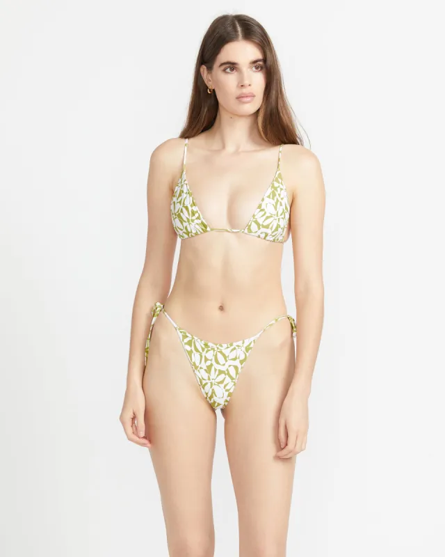 Carefree Tri Bikini Top - Shadow Lime sold by Volcom
