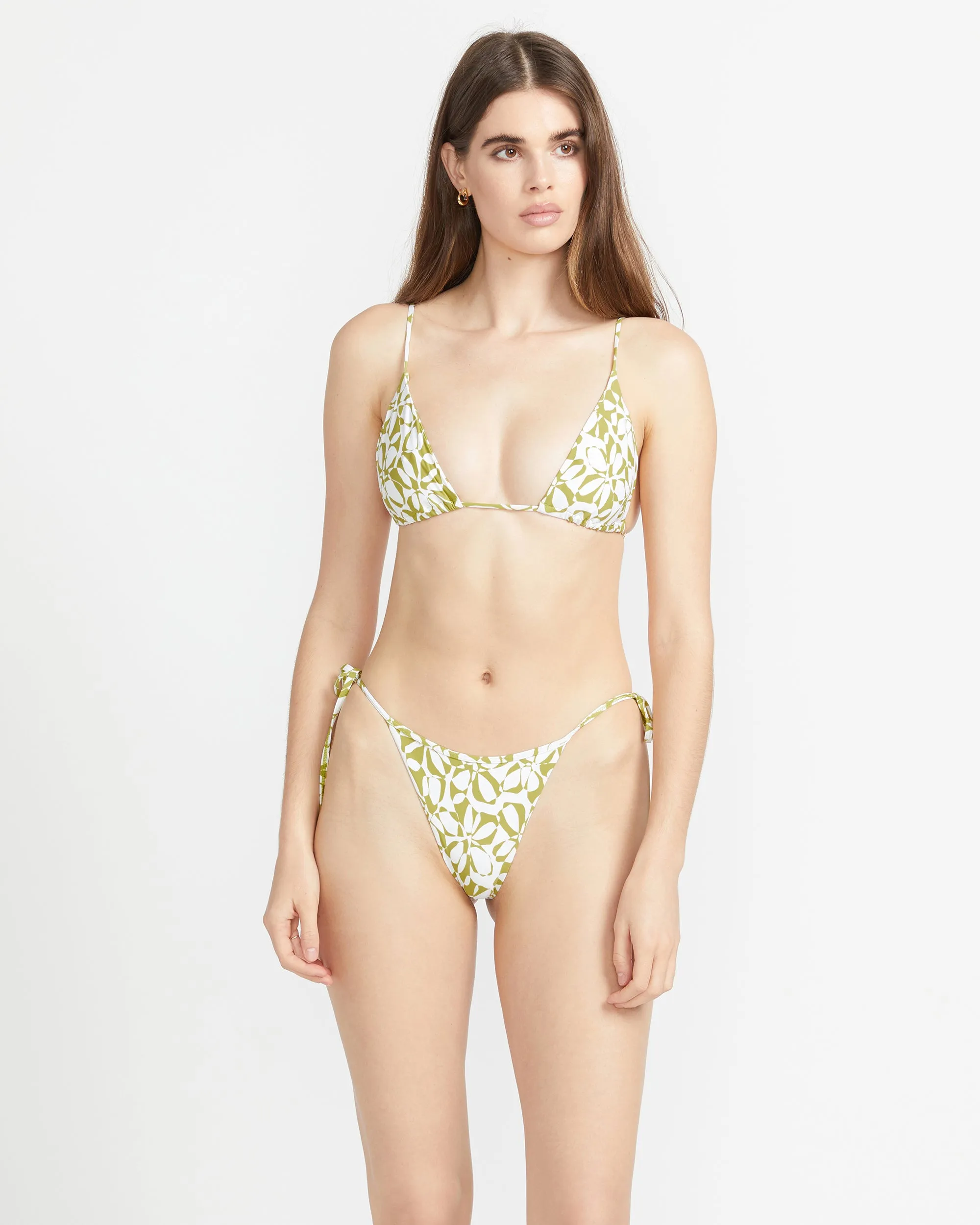 Carefree Tri Bikini Top - Shadow Lime sold by Volcom