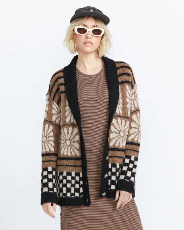 Rent Free Cardigan - Vintage Brown sold by Volcom