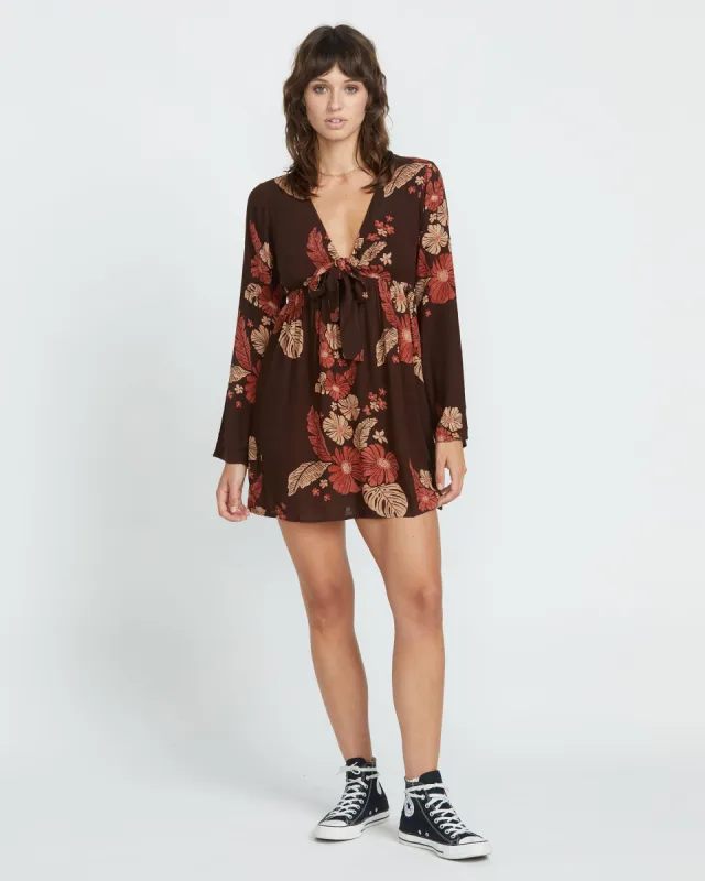 Over The Sea Dress - Dark Chocolate sold by Volcom
