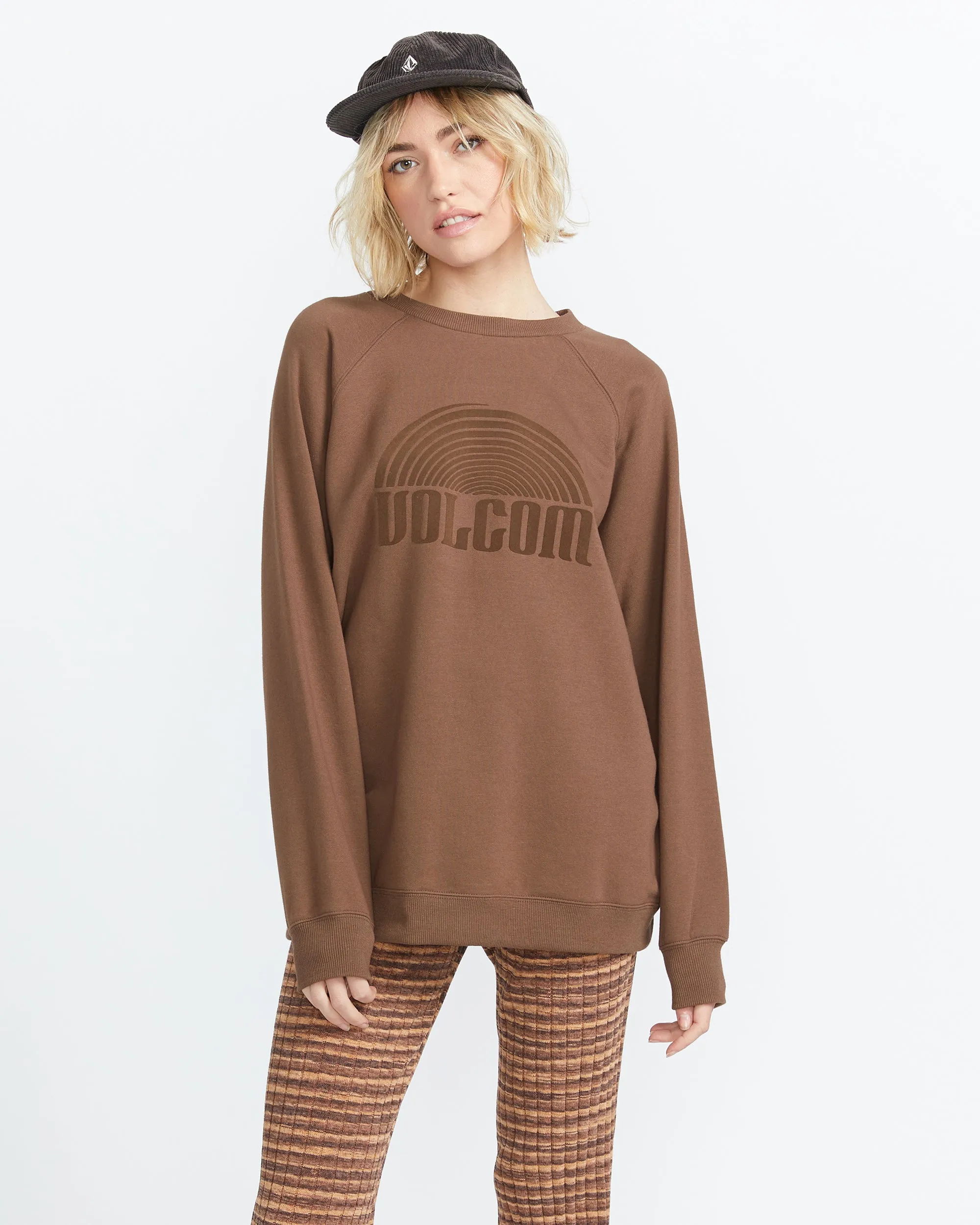 Stone Magic Boyfriend Crew Sweatshirt - Bear Brown sold by Volcom product image thumbnail 4